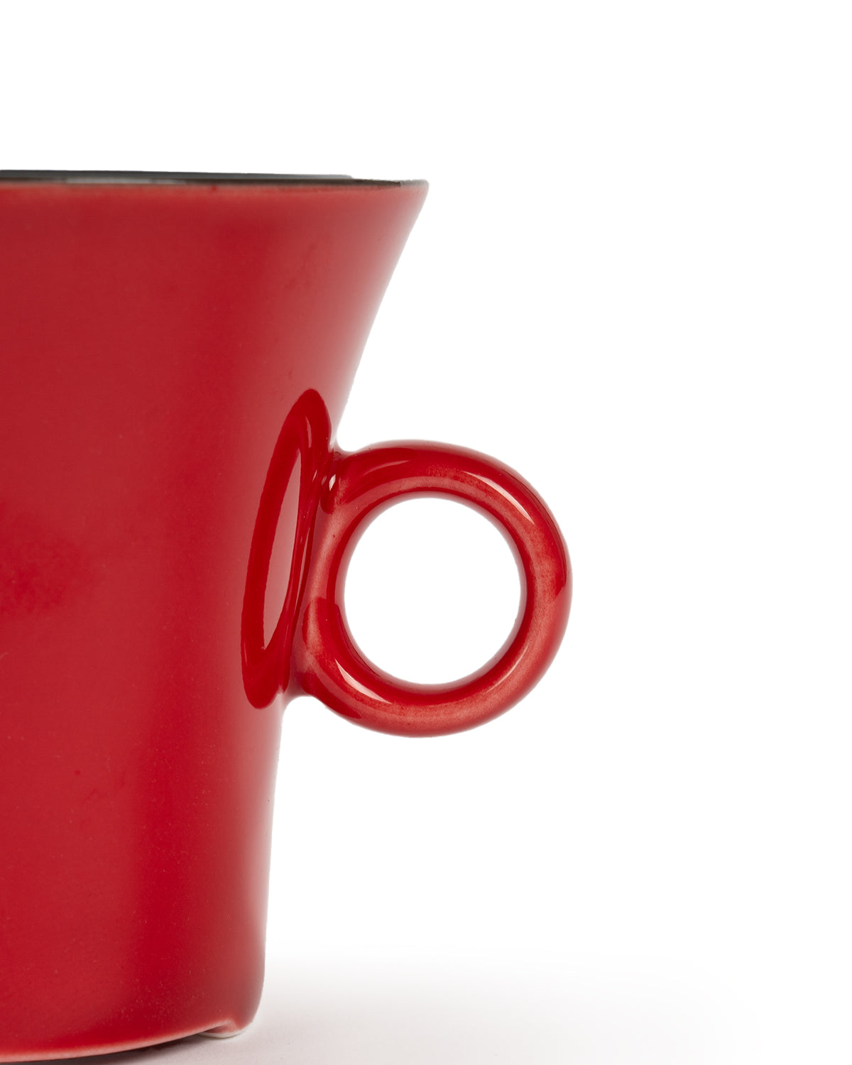 CRAFILAB | Vermilion Red & Round Handle Teacup