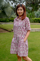 NIMBU | Ankara Mauve Womens Cotton Playsuit