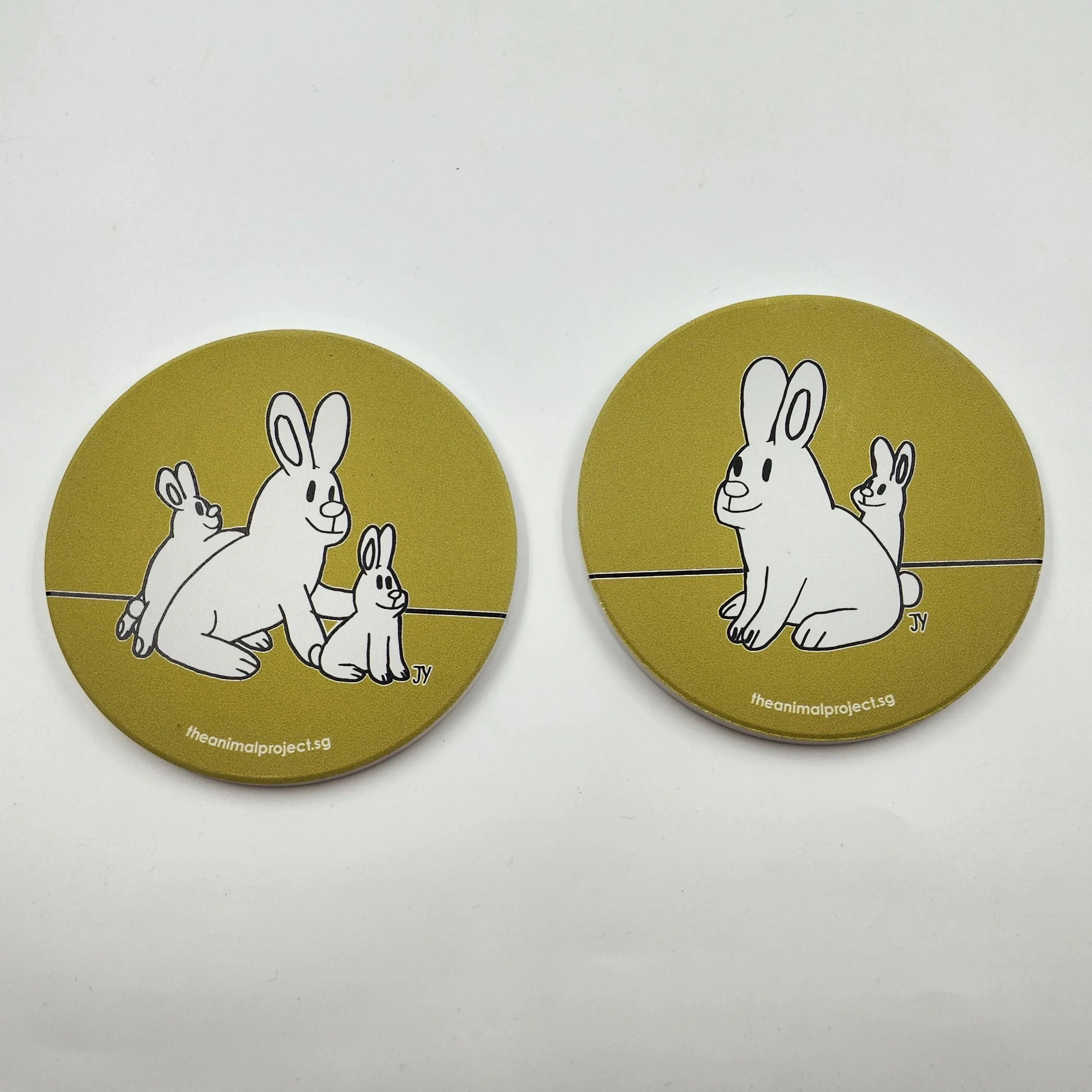 THE ANIMAL PROJECT | Ceramic Coaster (Set of 2) Rabbit