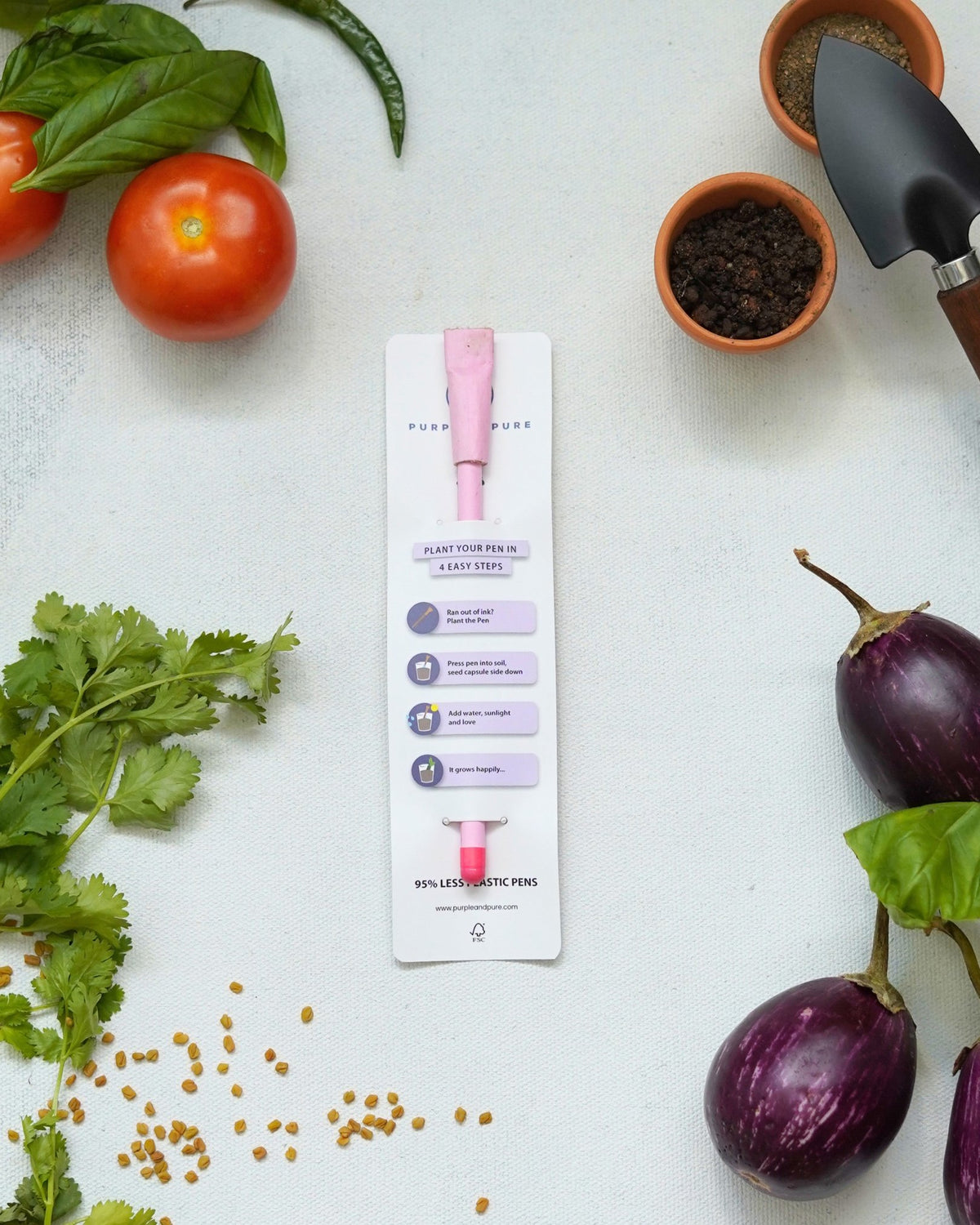PURPLE AND PURE | Plantable Seed Pens | Wildflower