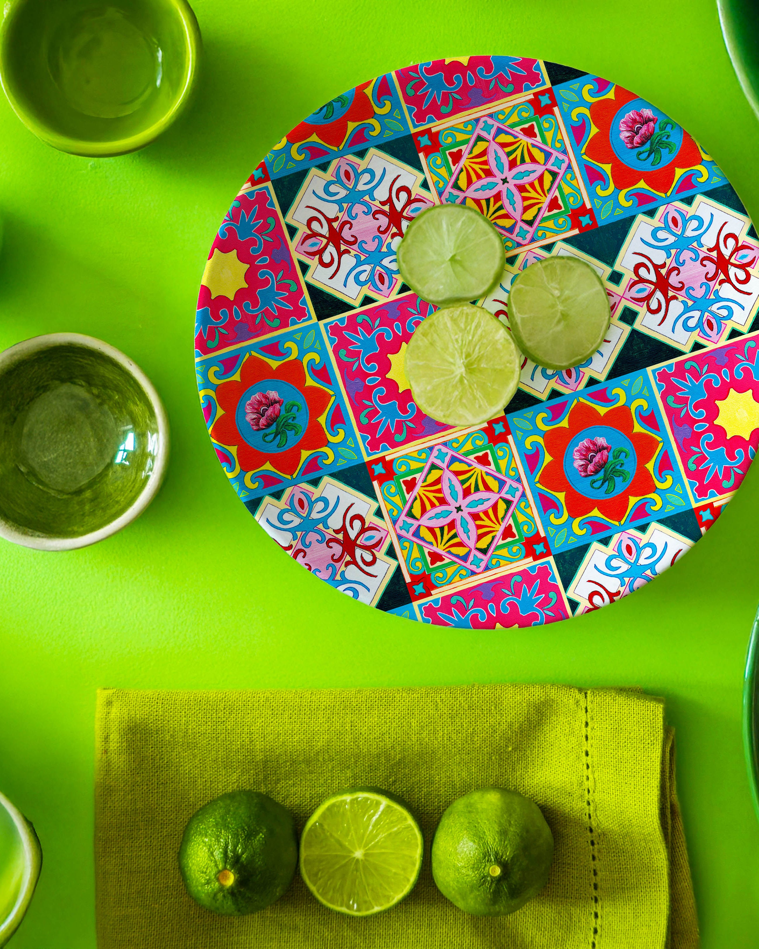 KELLY SER ATELIER | Heritage Tile Bamboo Plates Set