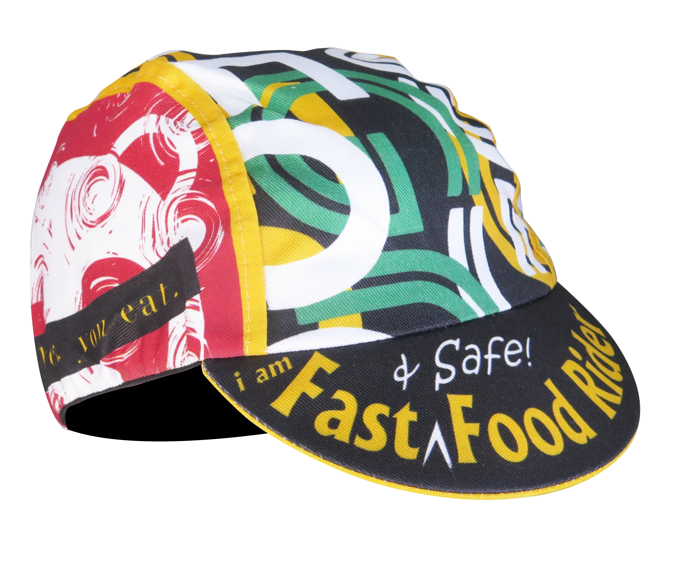 A DESIGN BY TAKACHYA | Cycling Cap - I Am Fast Food Rider (Color)