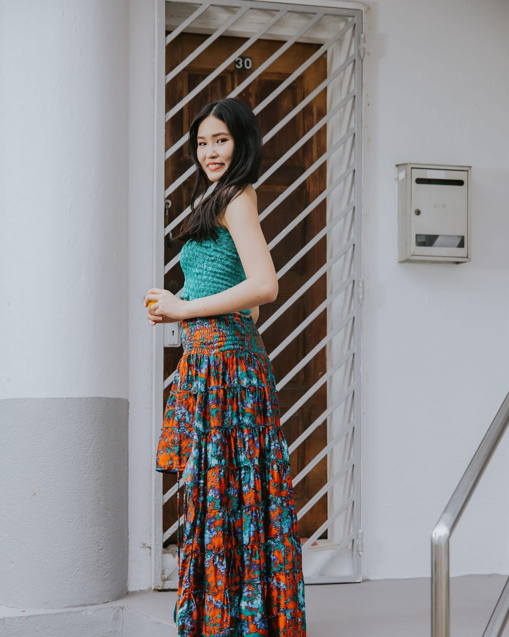 RAJA RANI | Modal Silk Tube Top & Skirt Set