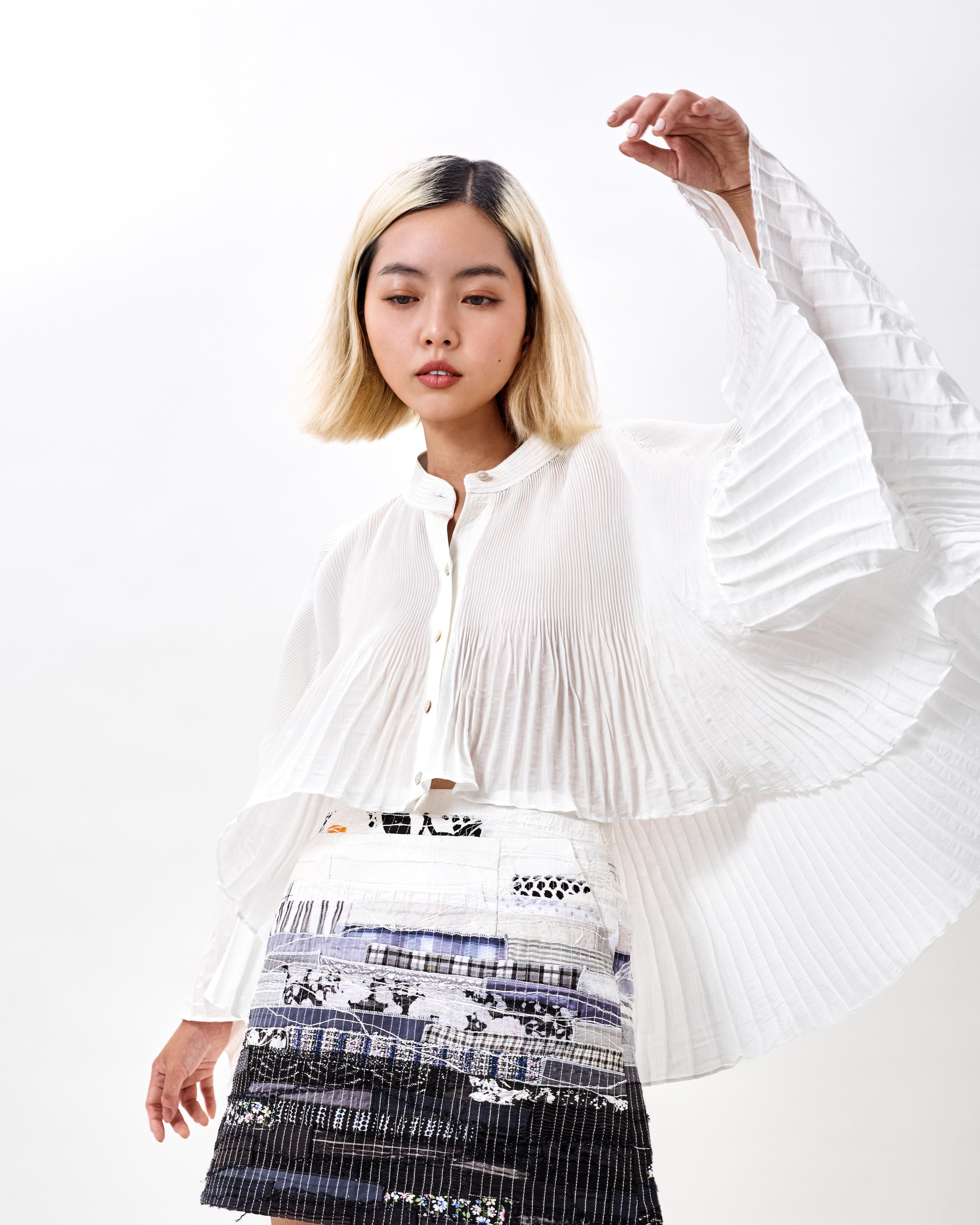 KHAAR | Pleated Crop Top