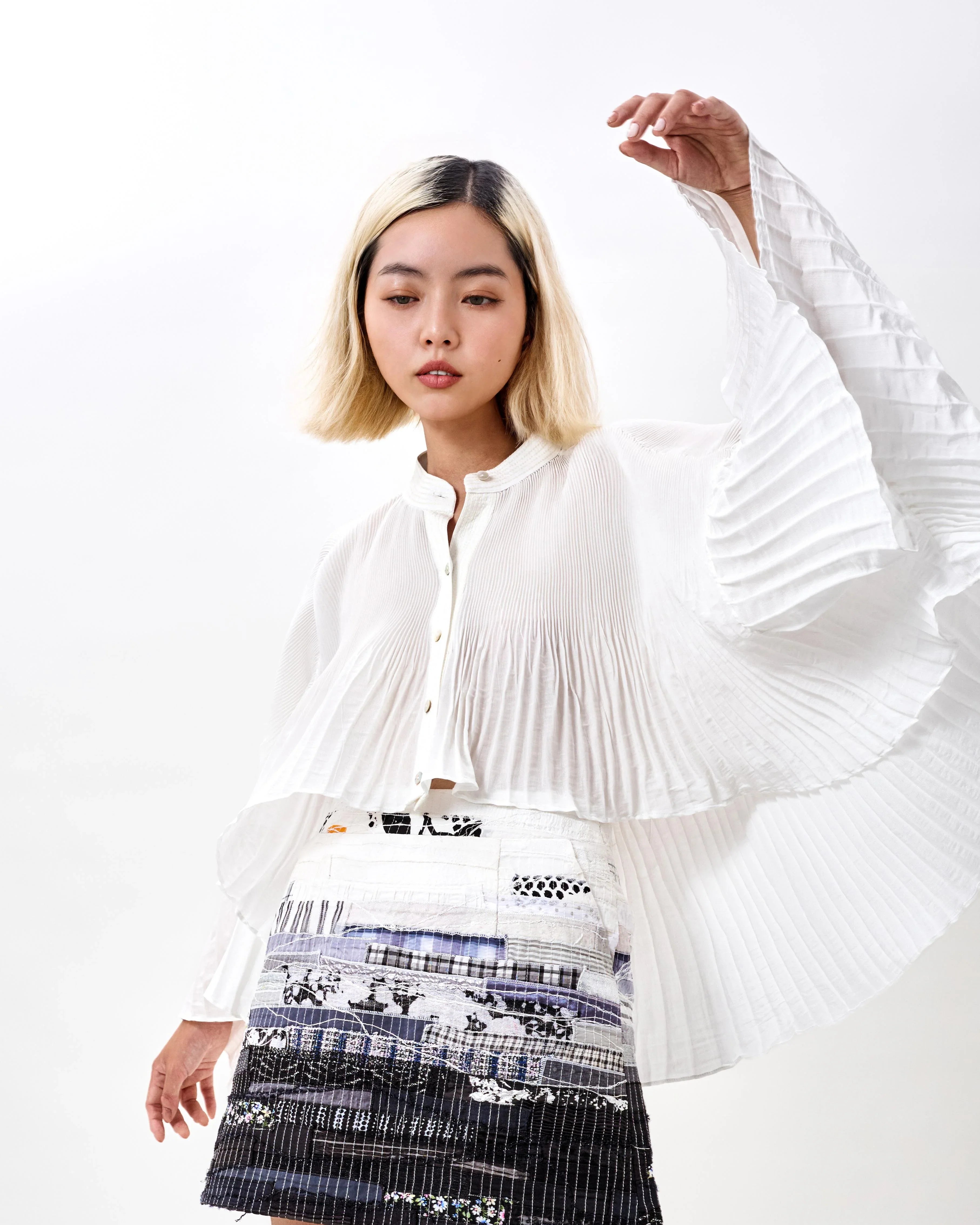 KHAAR | Pleated Crop Top