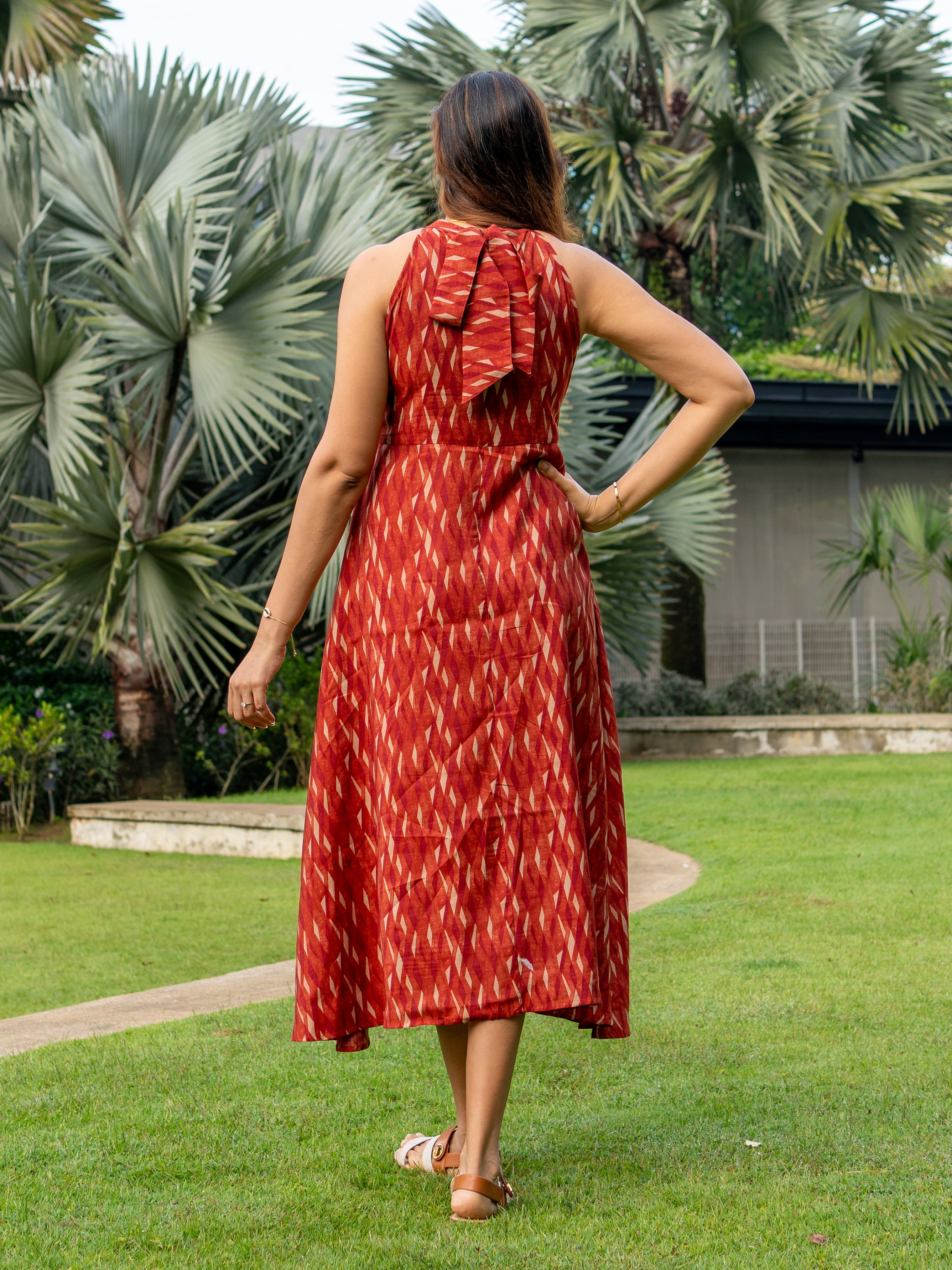 NIMBU | Élan Women's Halter Dress in Muslin Cotton