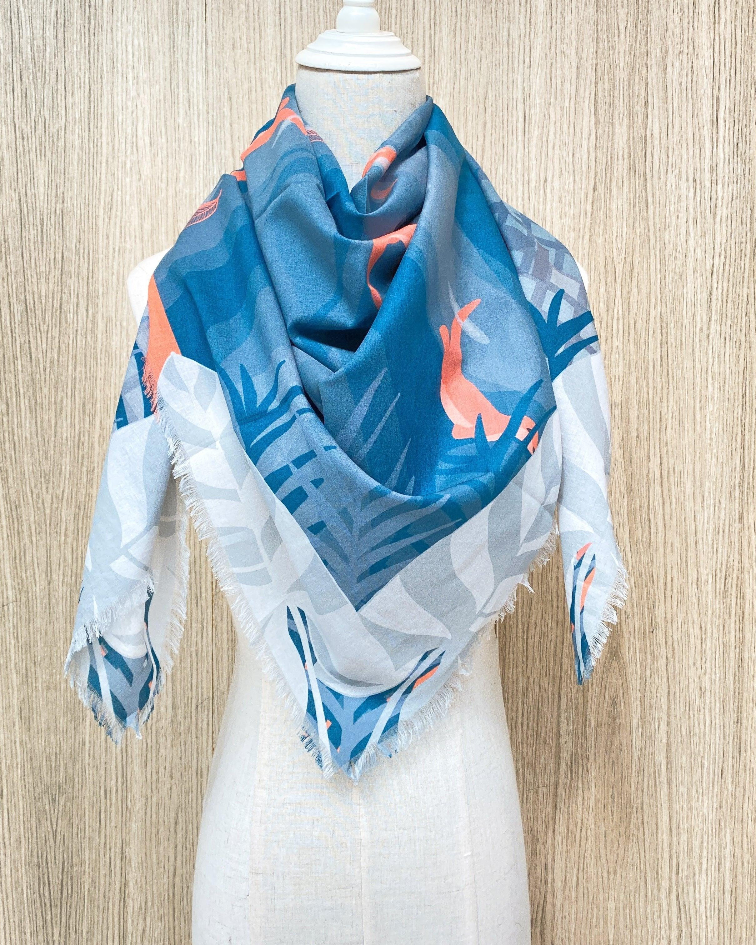 BINARY STYLE | Playful Otters 115x115cm Square Scarf