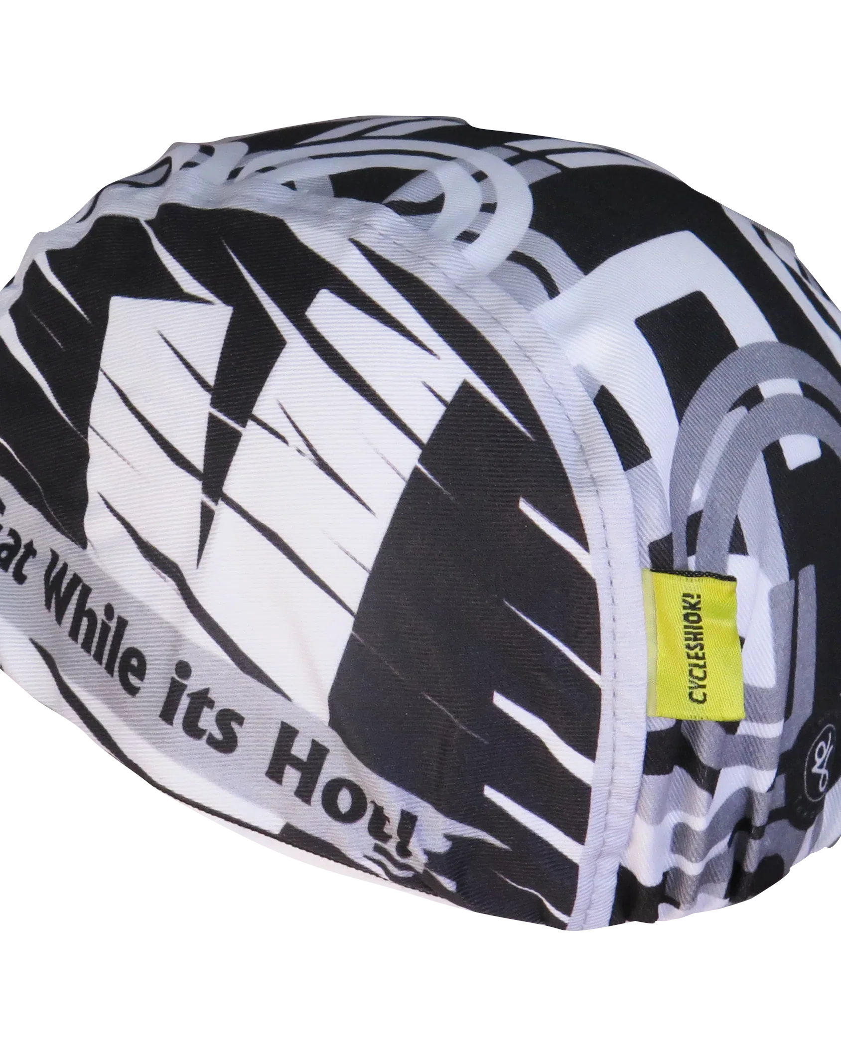 A DESIGN BY TAKACHYA | Cycling Cap - I Am Fast Food Rider (Greyscale)