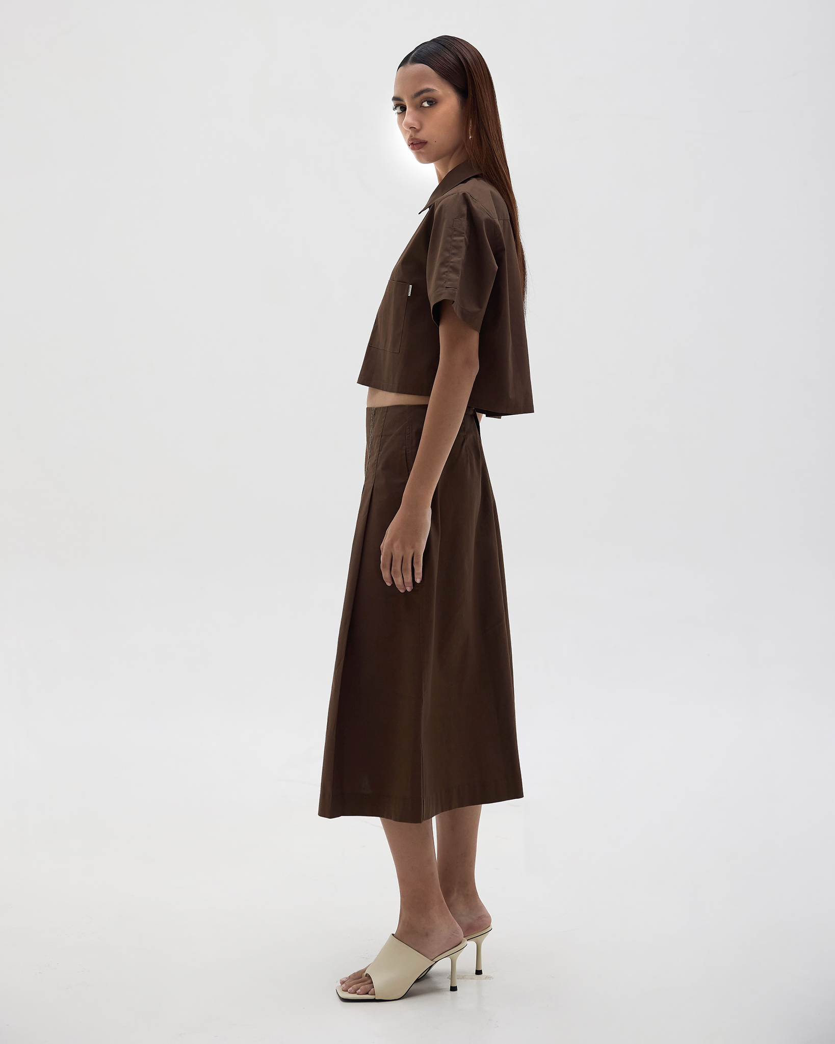 ROCK DAISY | Lucia Organic Cotton Pleated Flare Skirt