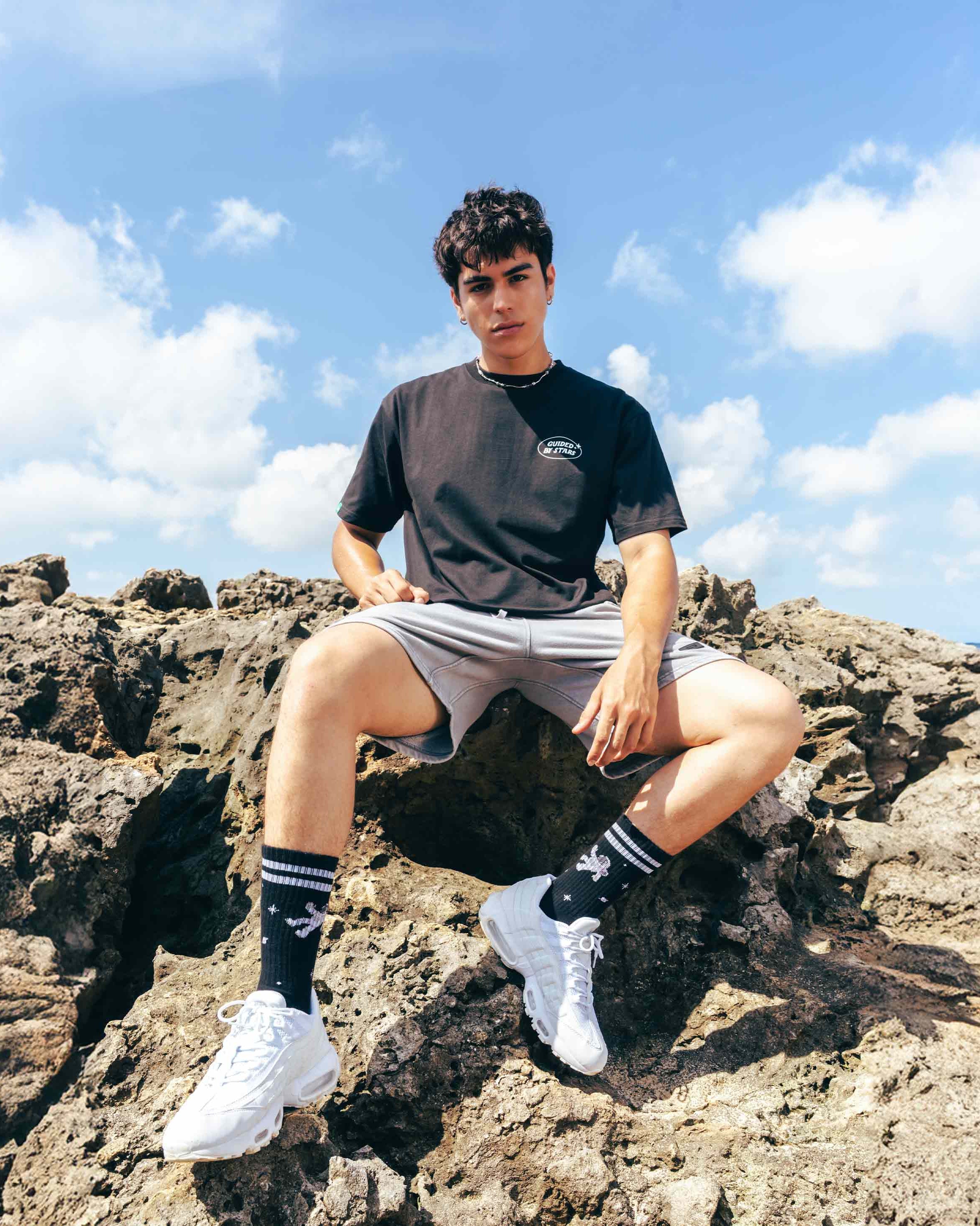 TALKING TOES | Space Sheep Oversized Tee - Black