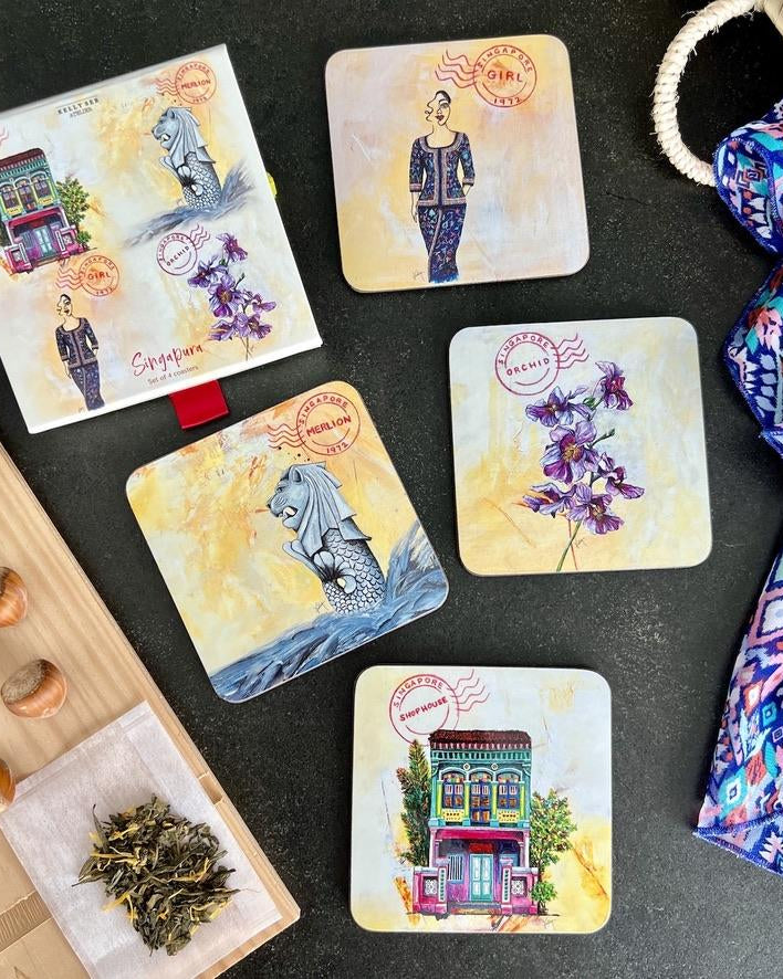 KELLY SER ATELIER | Singapura coasters: Peranakan edition