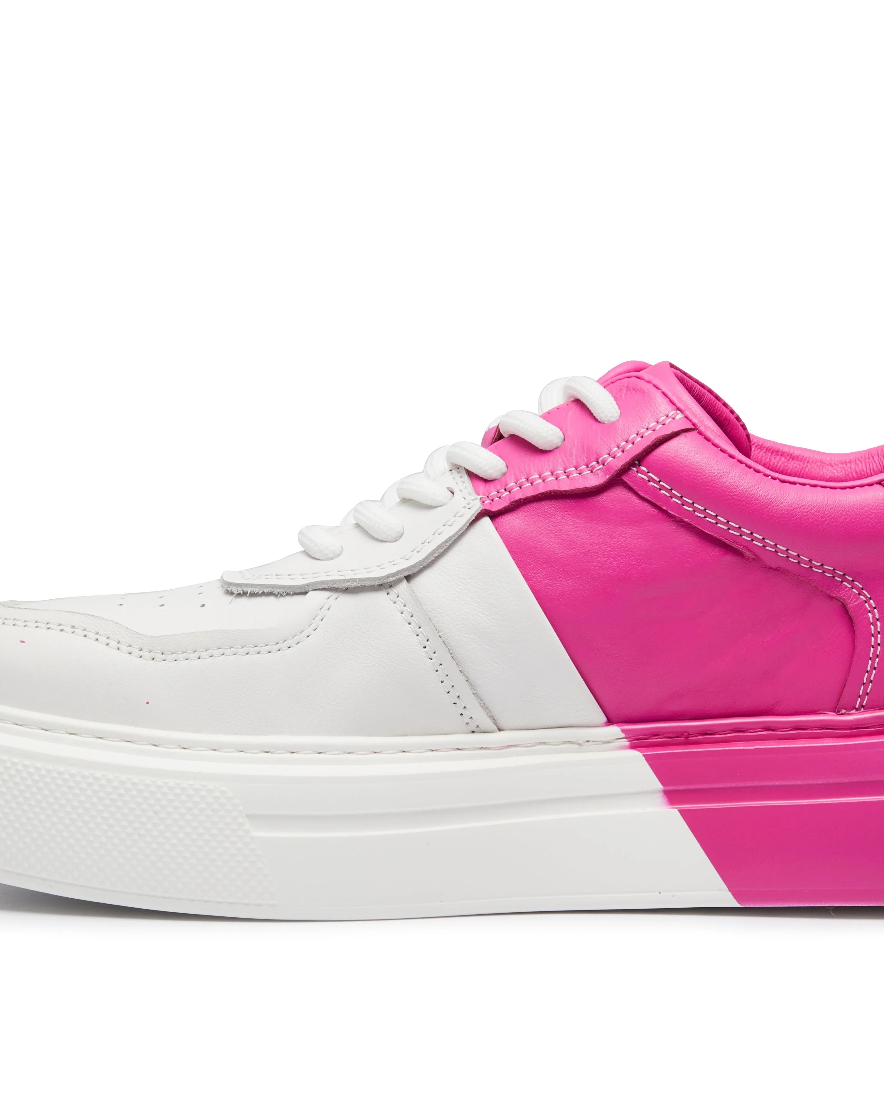 PROJECTWEAR | Fergie Dual Colour Leather Sneaker Pink
