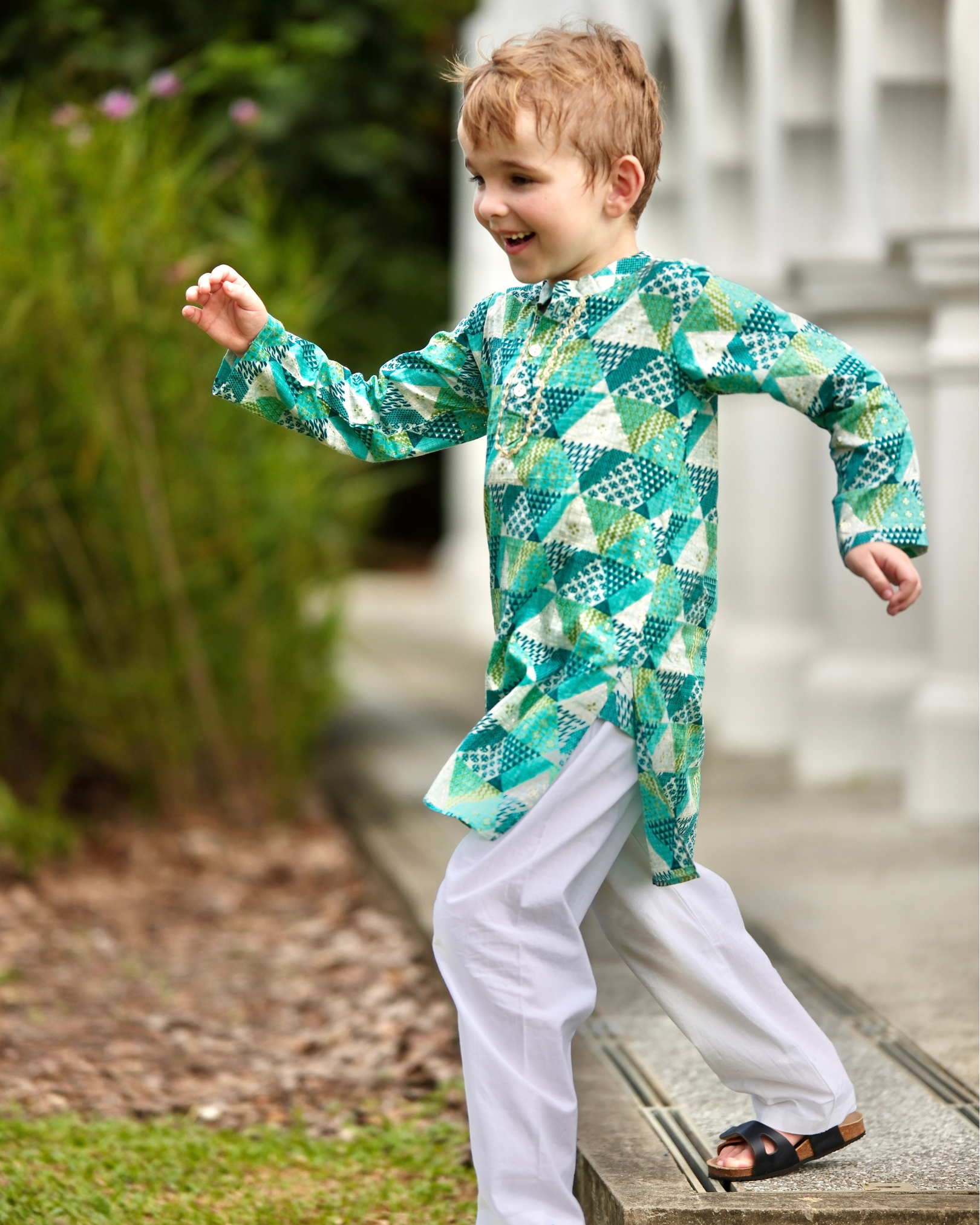 NIMBU | Mehak Blue Boys Kurta Pajama in Cotton