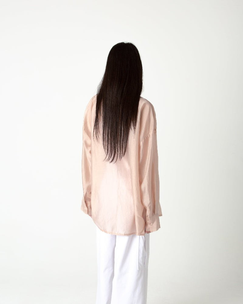 SAERO COLLECTIVE | Malgeun Tencel Shirt | Champagne