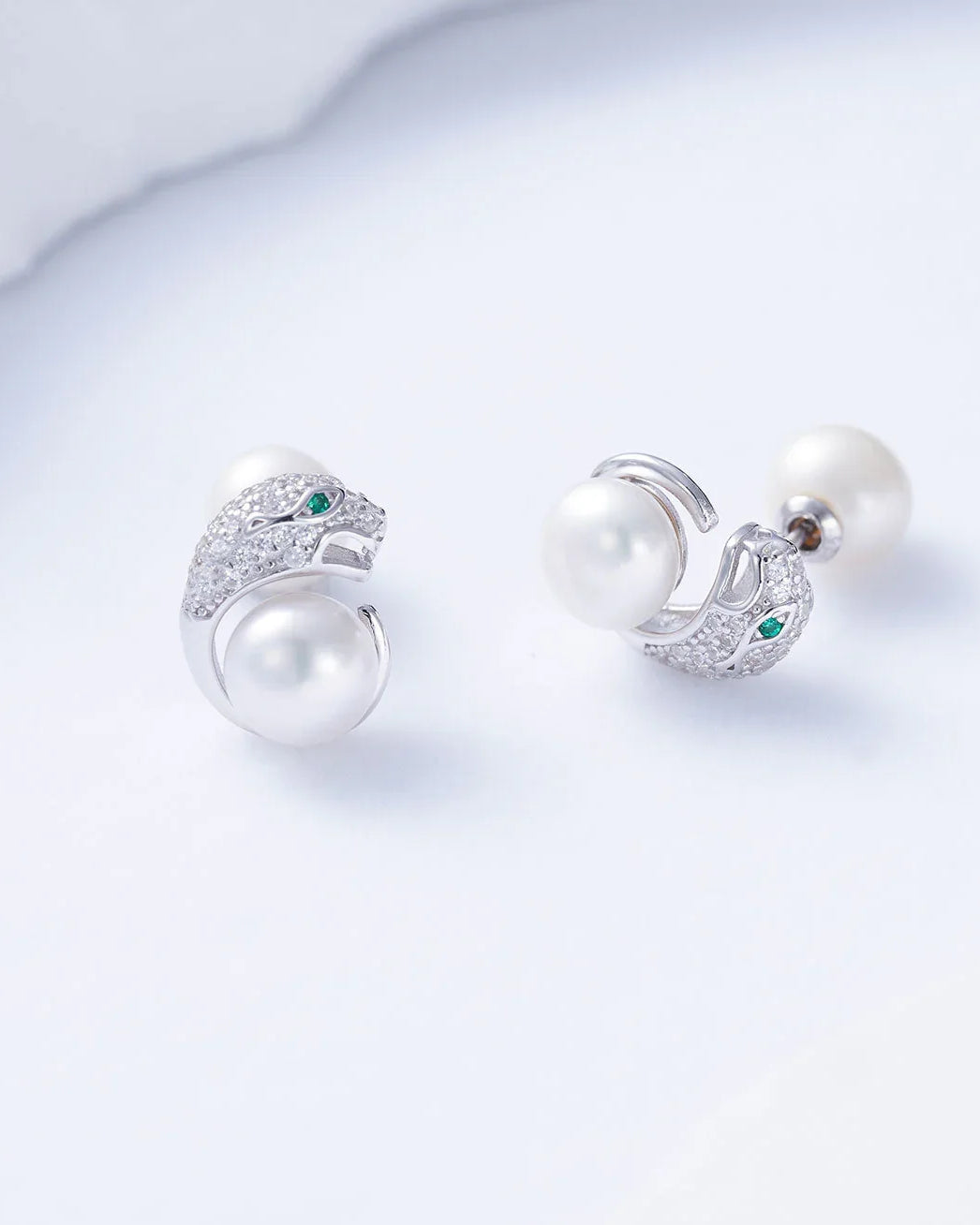 PEARLY LUSTRE | Leopard Freshwater Pearl Earrings WE00084 | SAFARI
