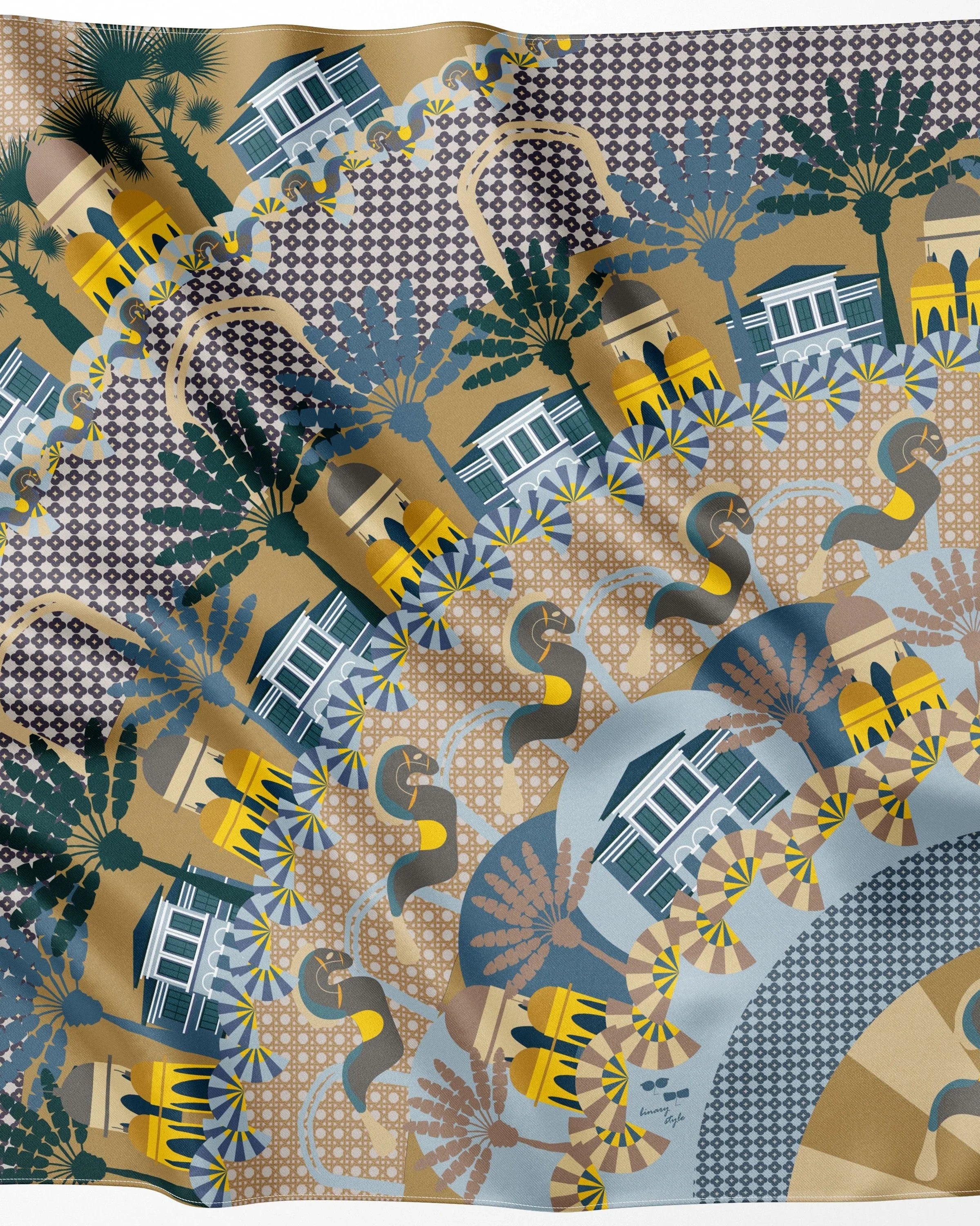 BINARY STYLE | Enchanted Kampong Glam 115x115cm Square Scarf