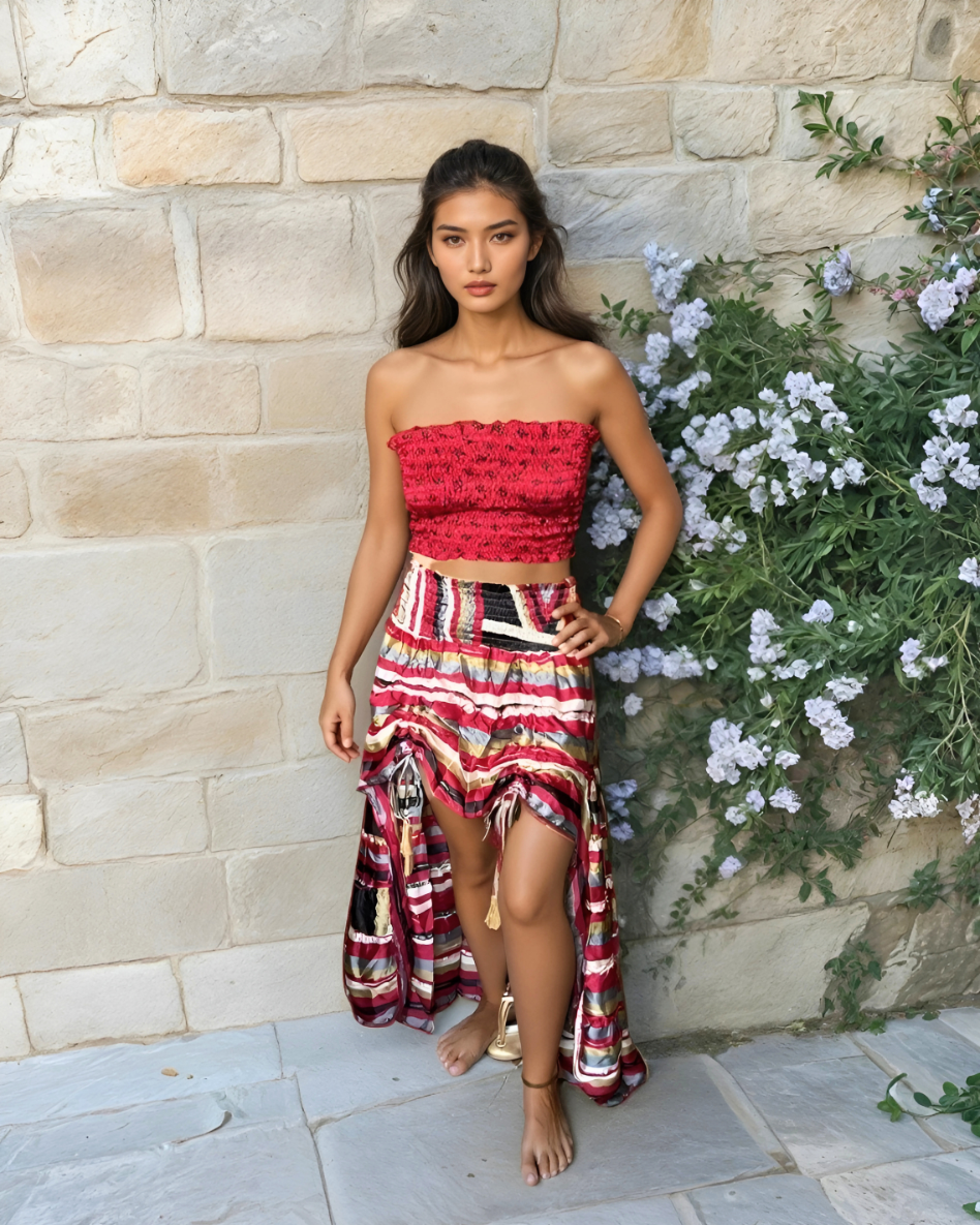 RAJA RANI | Modal Silk Tube Top & Skirt Set