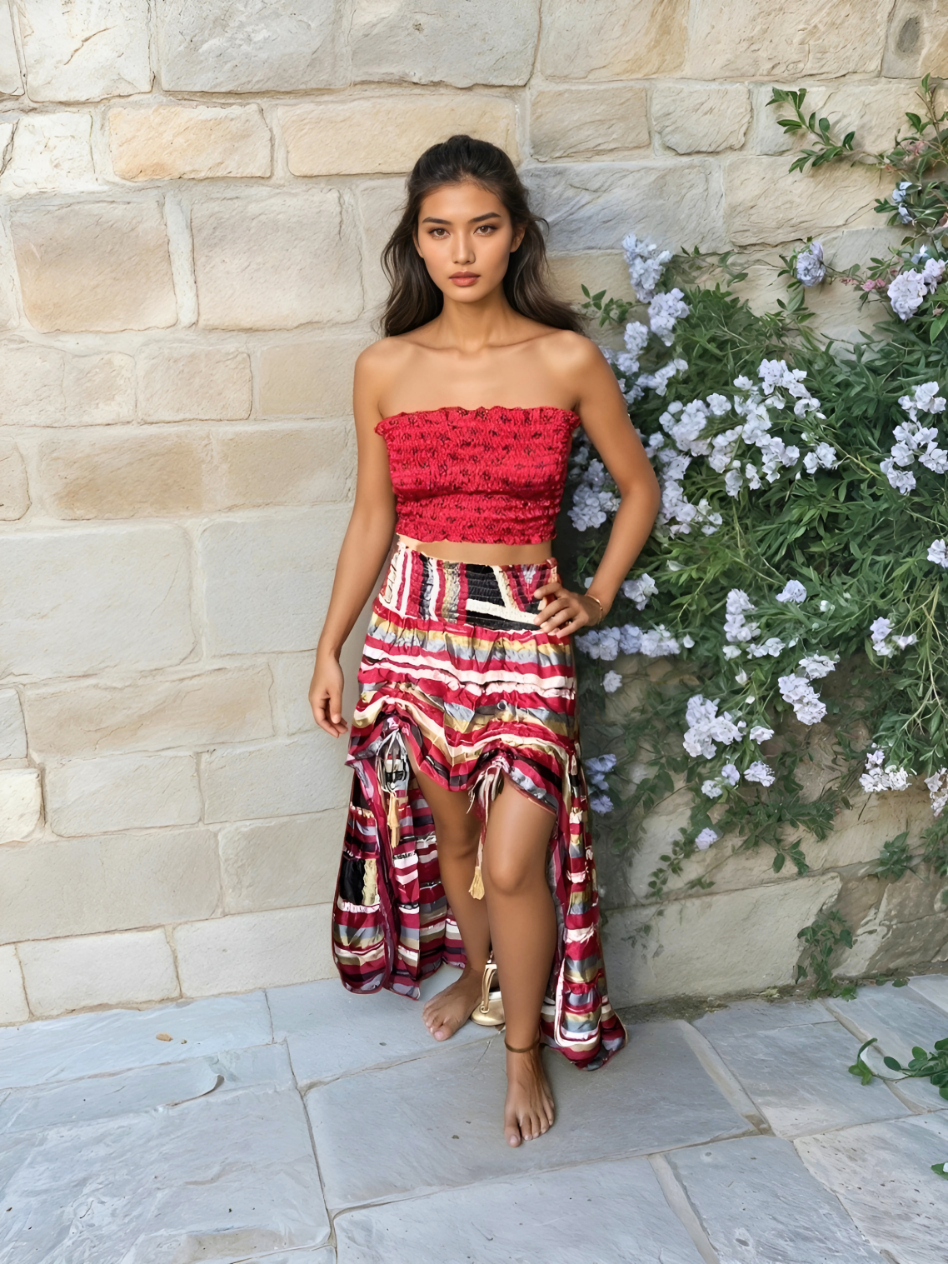 RAJA RANI | Modal Silk Tube Top & Skirt Set