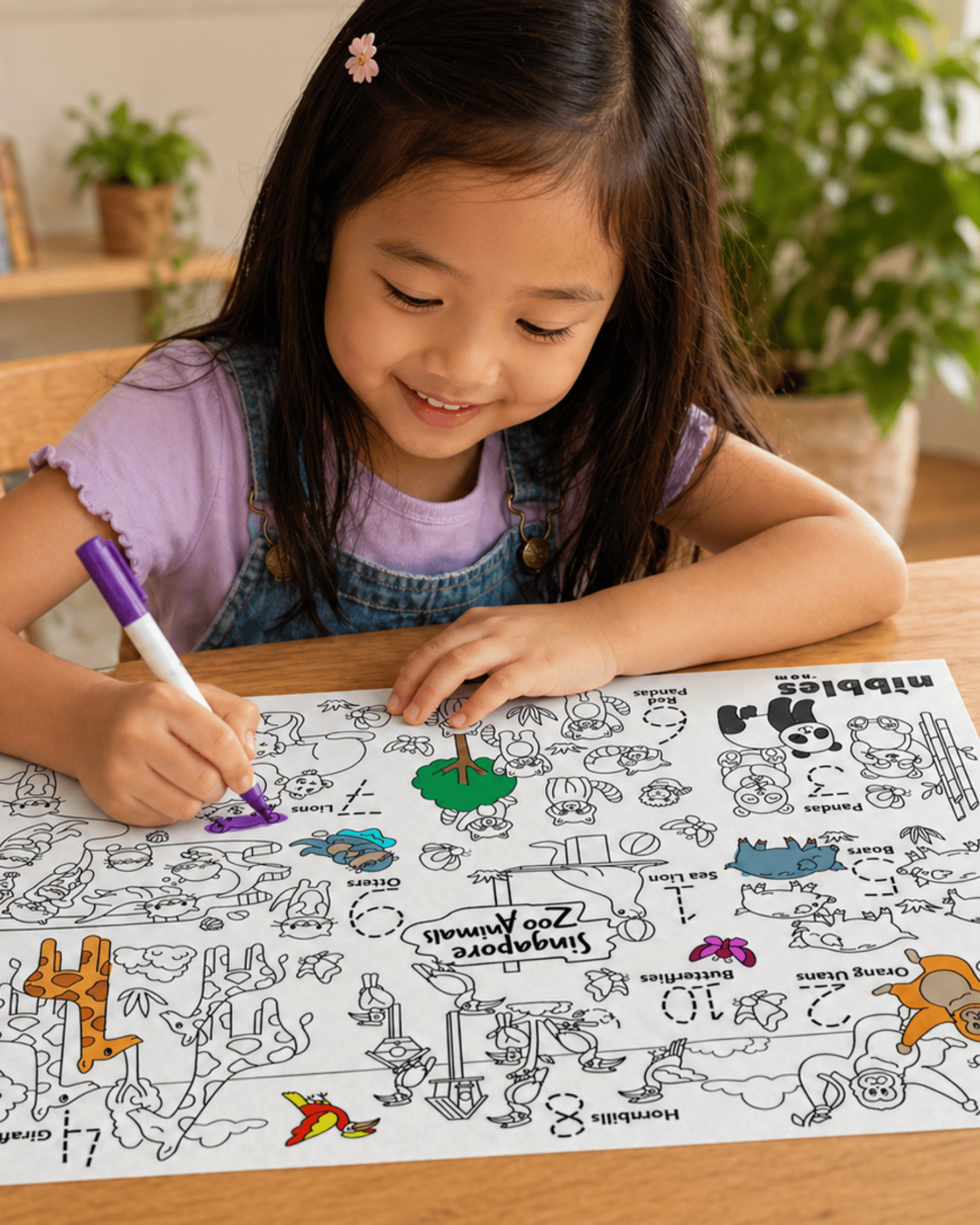 NOM | Nibbles by Nom SG Zoo Silicone Colouring Mat