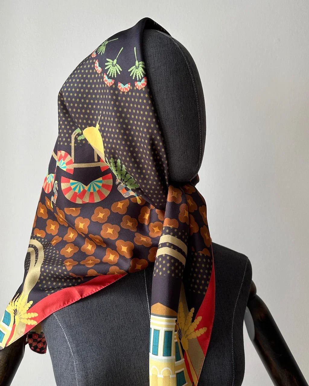 BINARY STYLE | Festive Night At Kampong Glam Silk Square Scarf 87x87cm