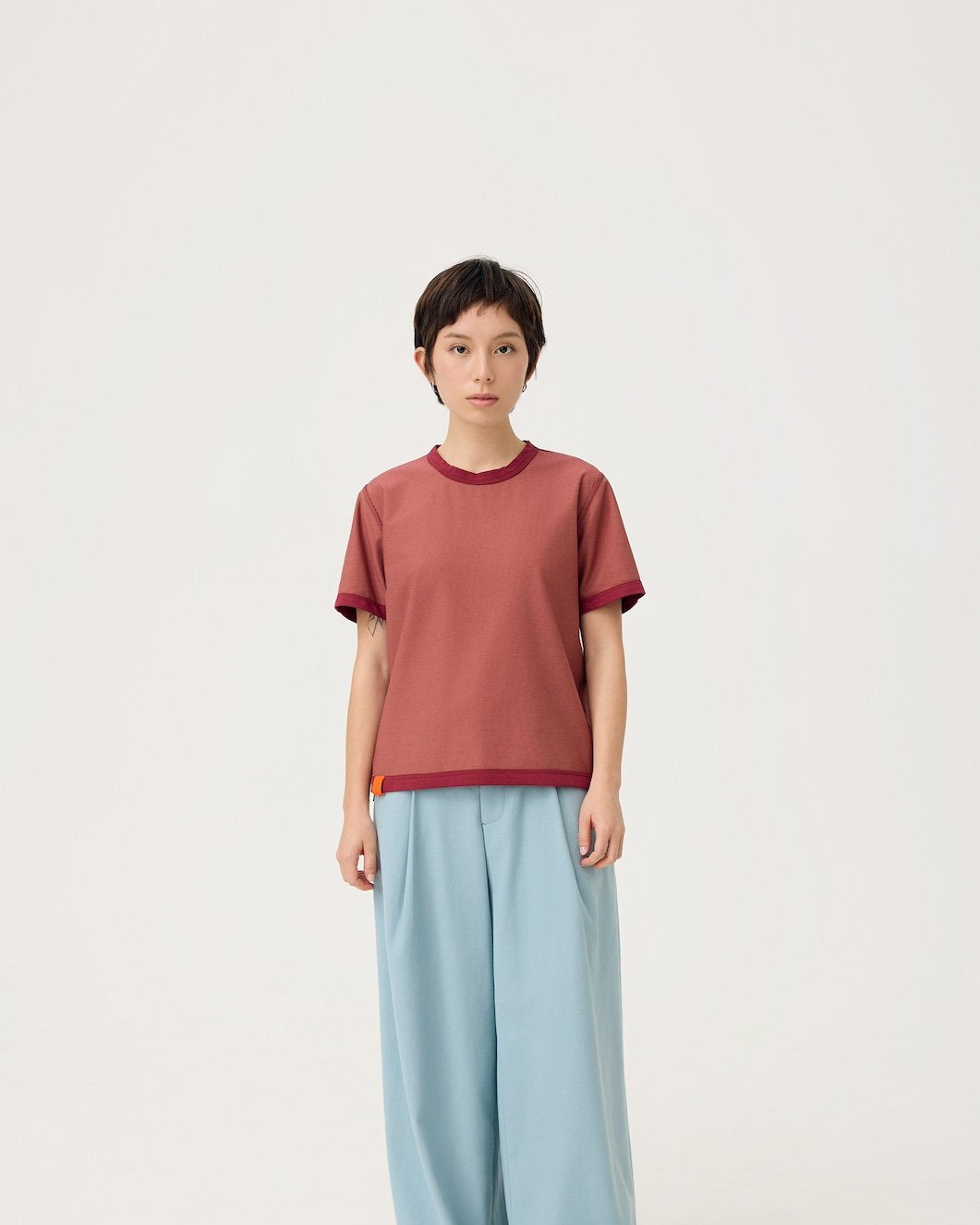3EIGHTH | Everyday Reversible Tee in Burgundy & Sappanwood