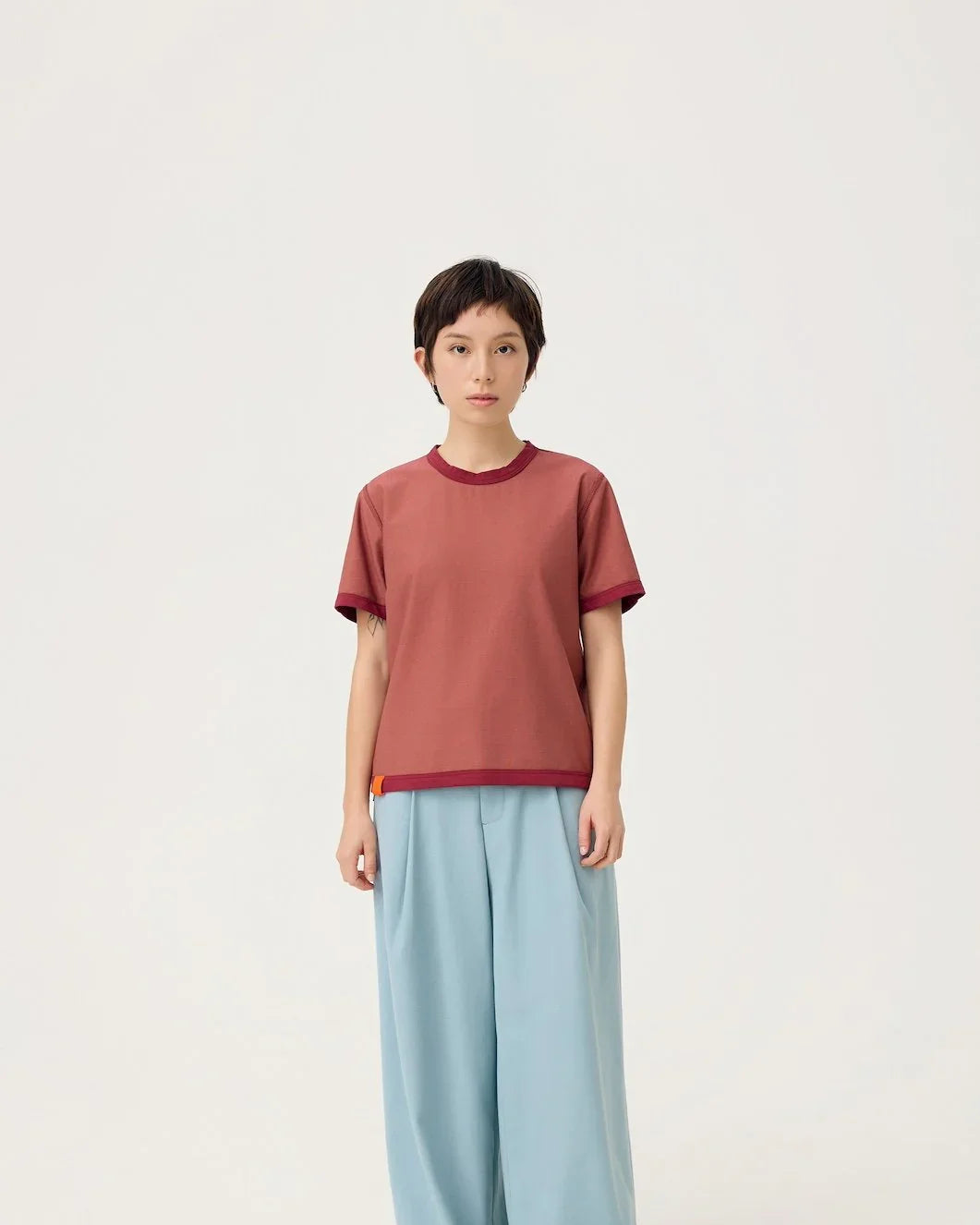 3EIGHTH | Everyday Reversible Tee in Burgundy & Sappanwood