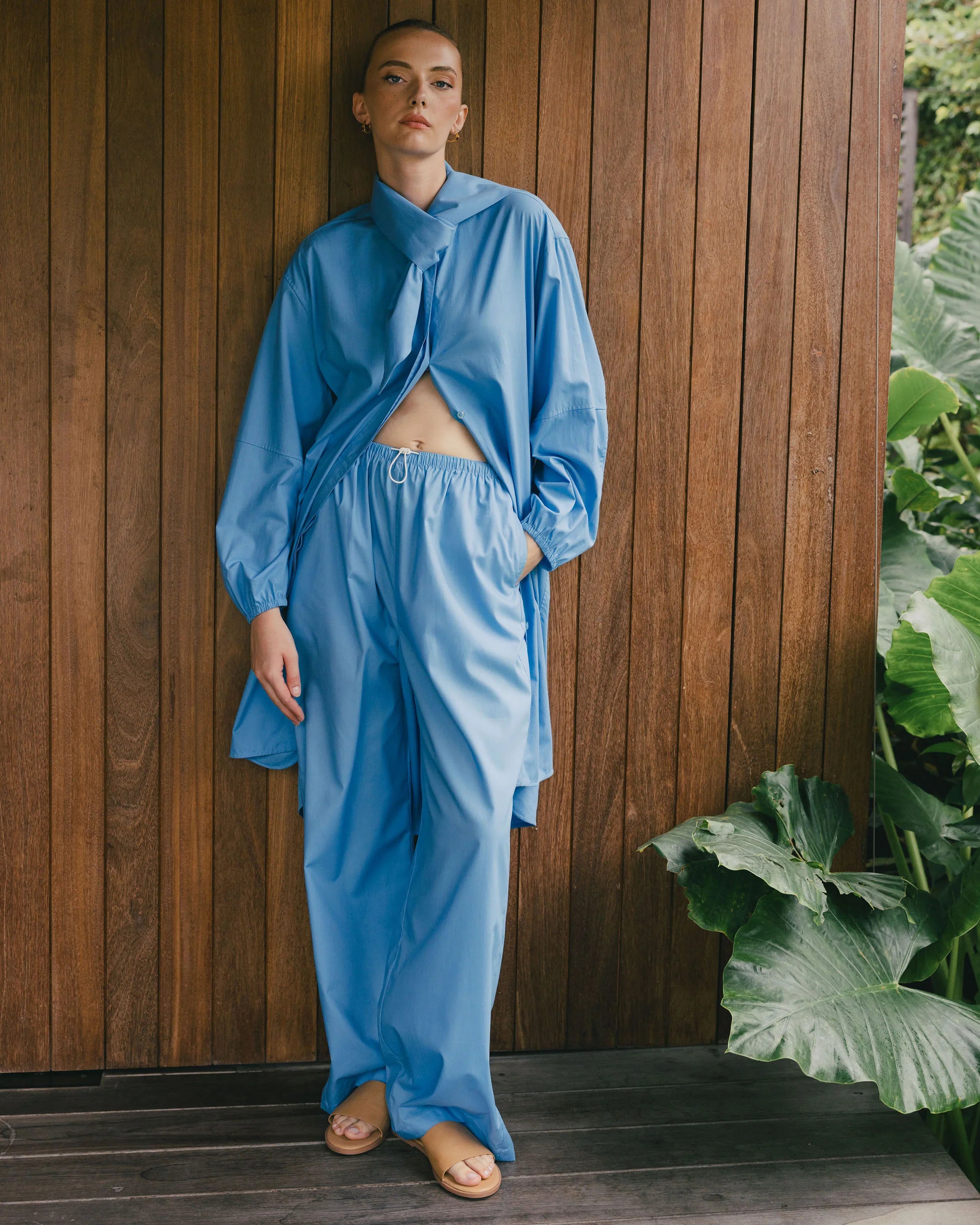 LAYERPLAN | Marina Scarf Collar Shirt Dress