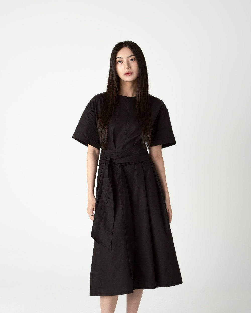 SAERO COLLECTIVE | Wrapline Dress | Black