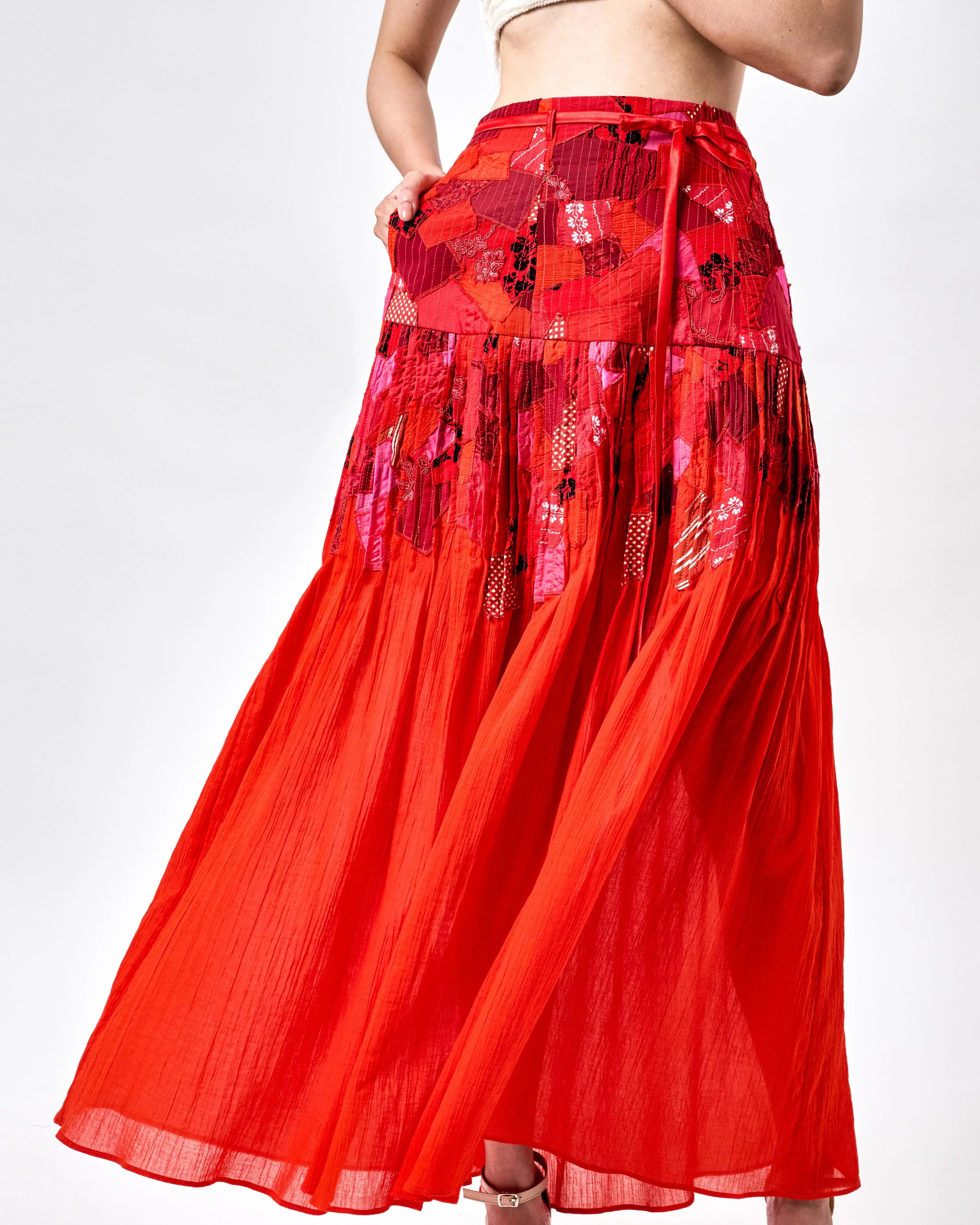 KHAAR | Scrap Midi Skirt