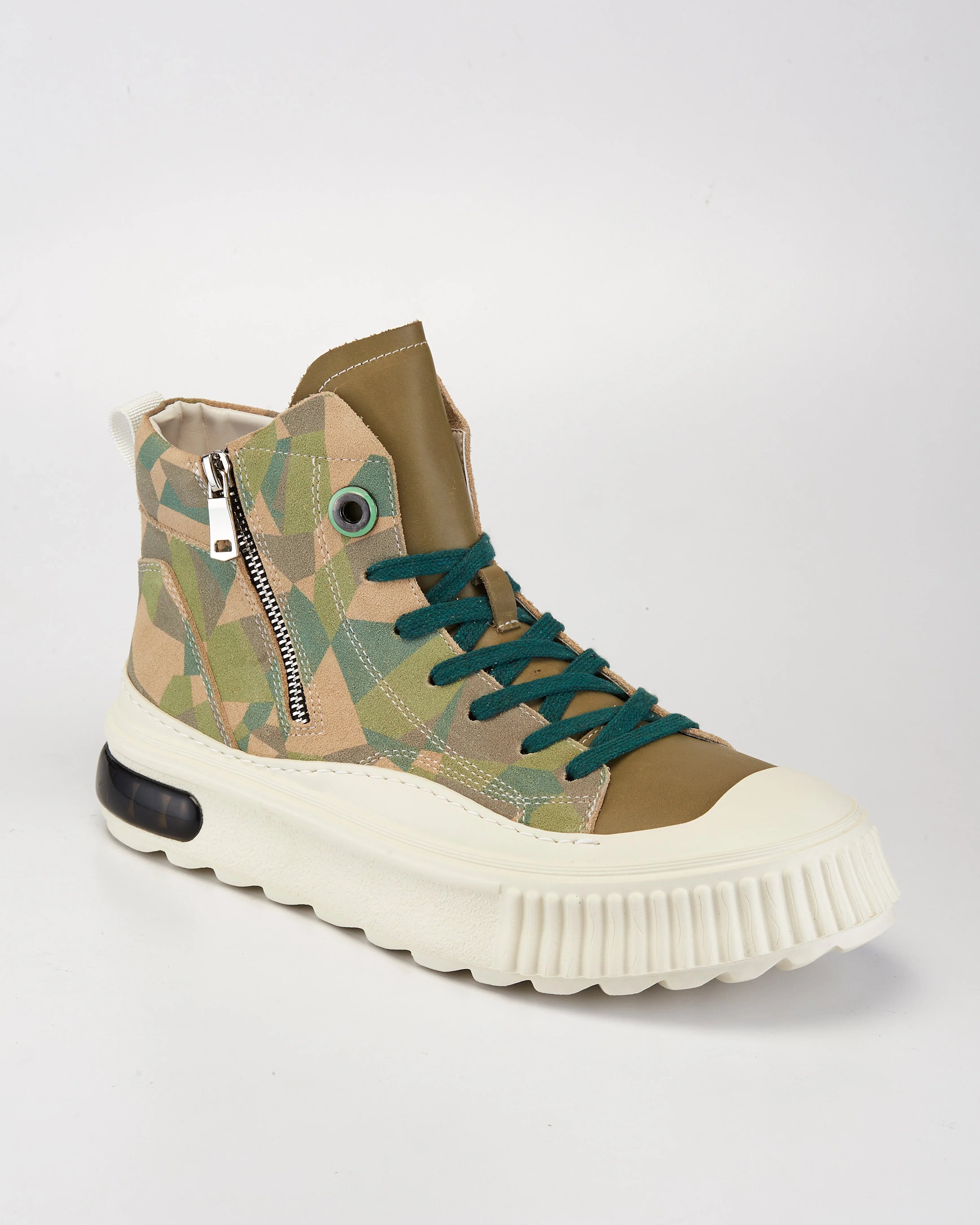 PROJECTWEAR | Farrell Mid Cut Leather Sneaker Green