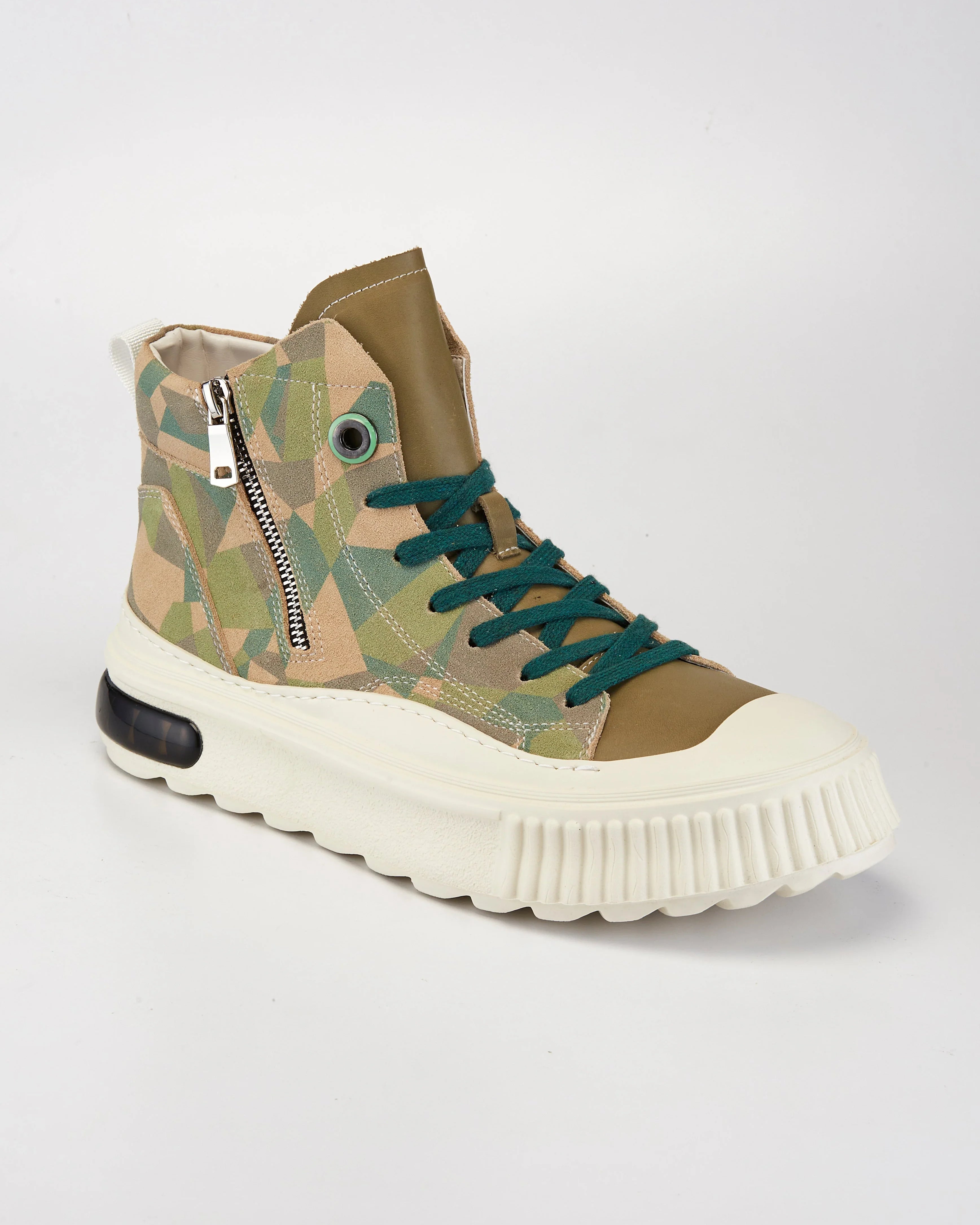 PROJECTWEAR | Farrell Mid Cut Leather Sneaker Green