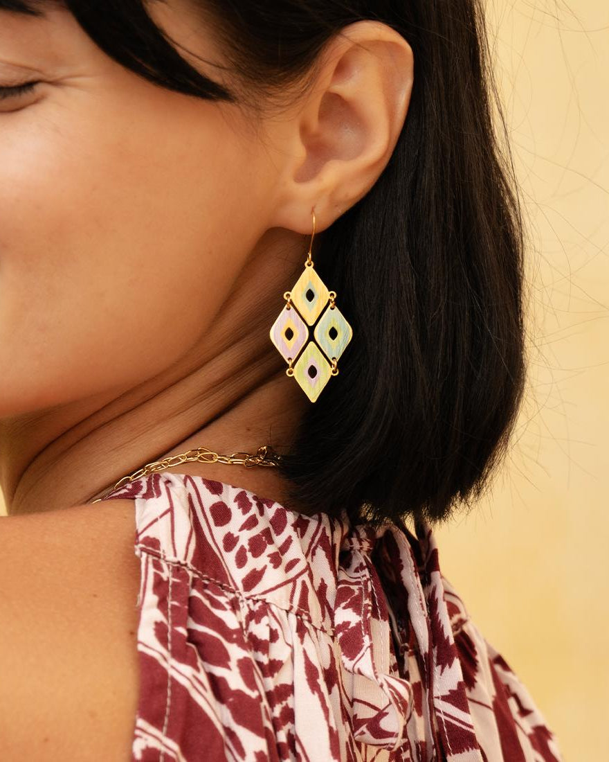 EMBRACE JEWELLERY | Diamond Ikat Earrings
