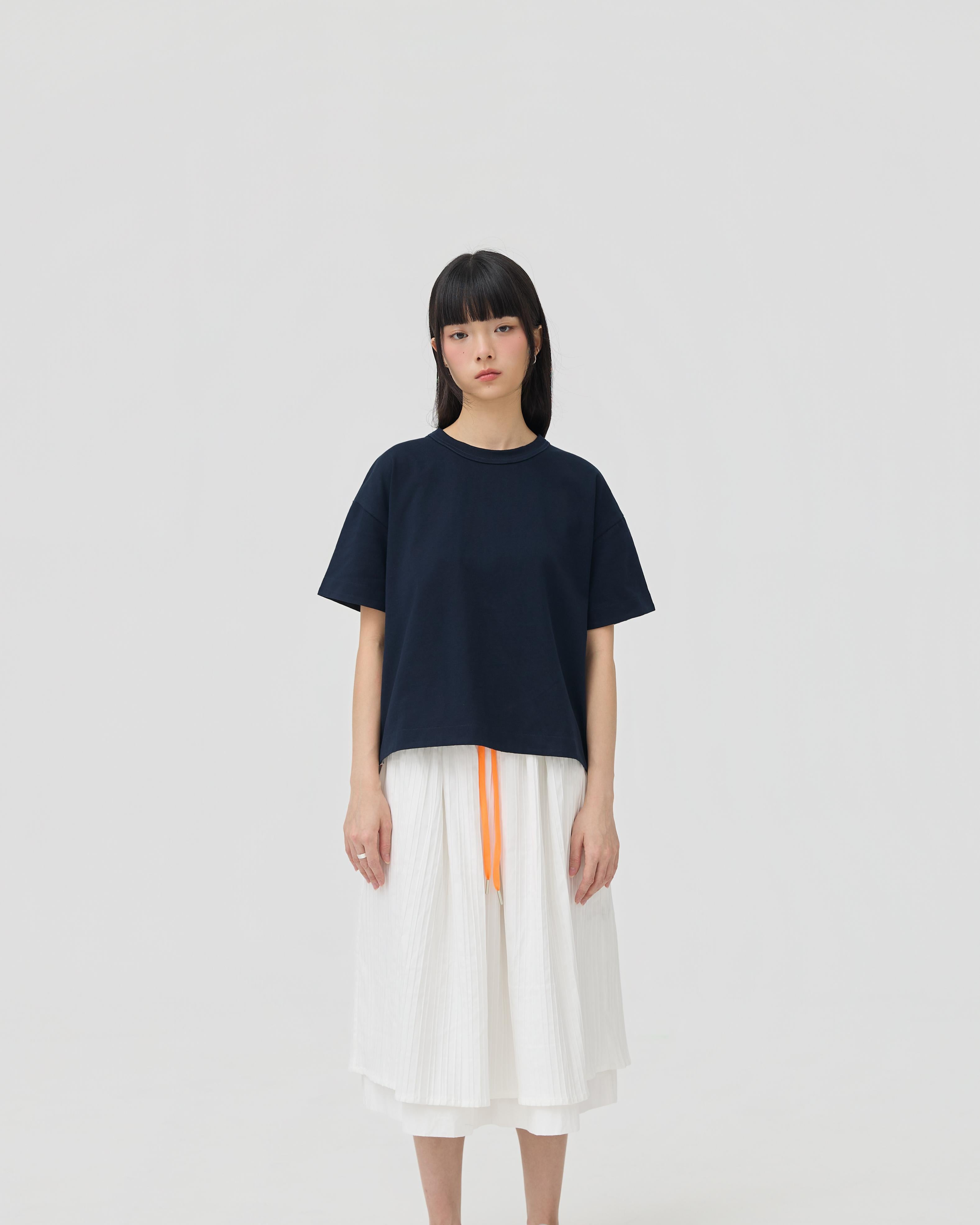 3EIGHTH | Sokko Zip Tee In Navy