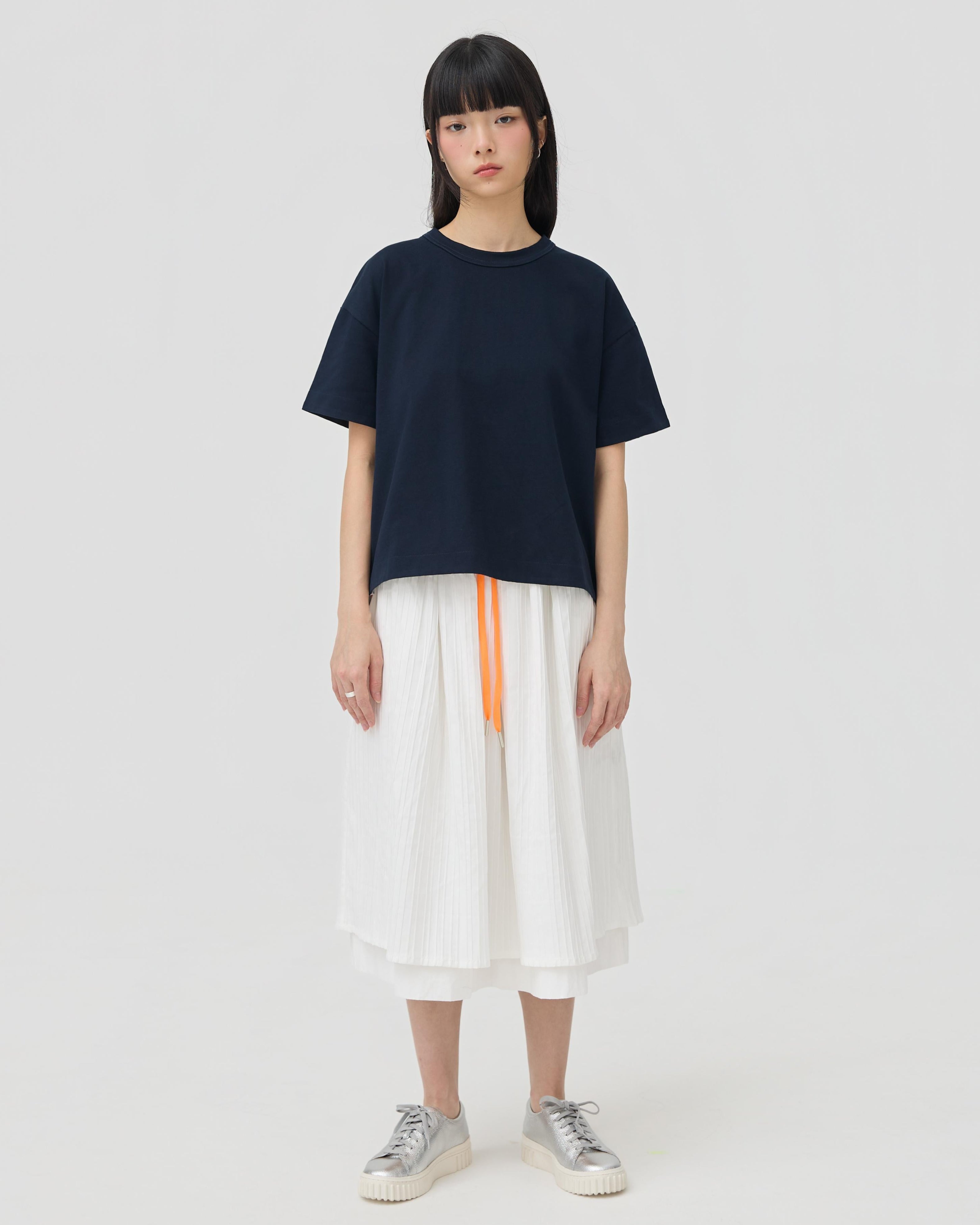 3EIGHTH | Sokko Zip Tee In Navy