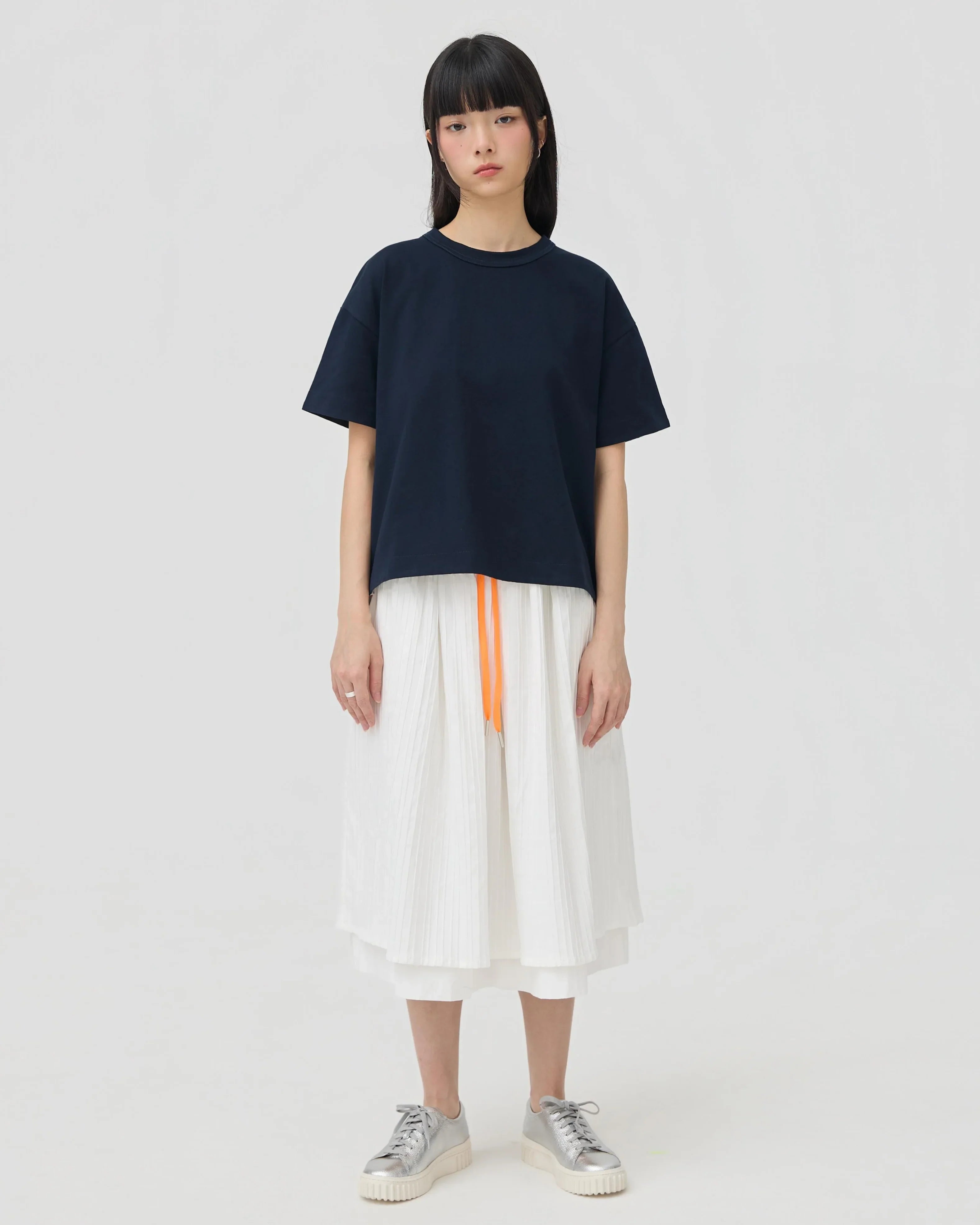 3EIGHTH | Sokko Zip Tee In Navy
