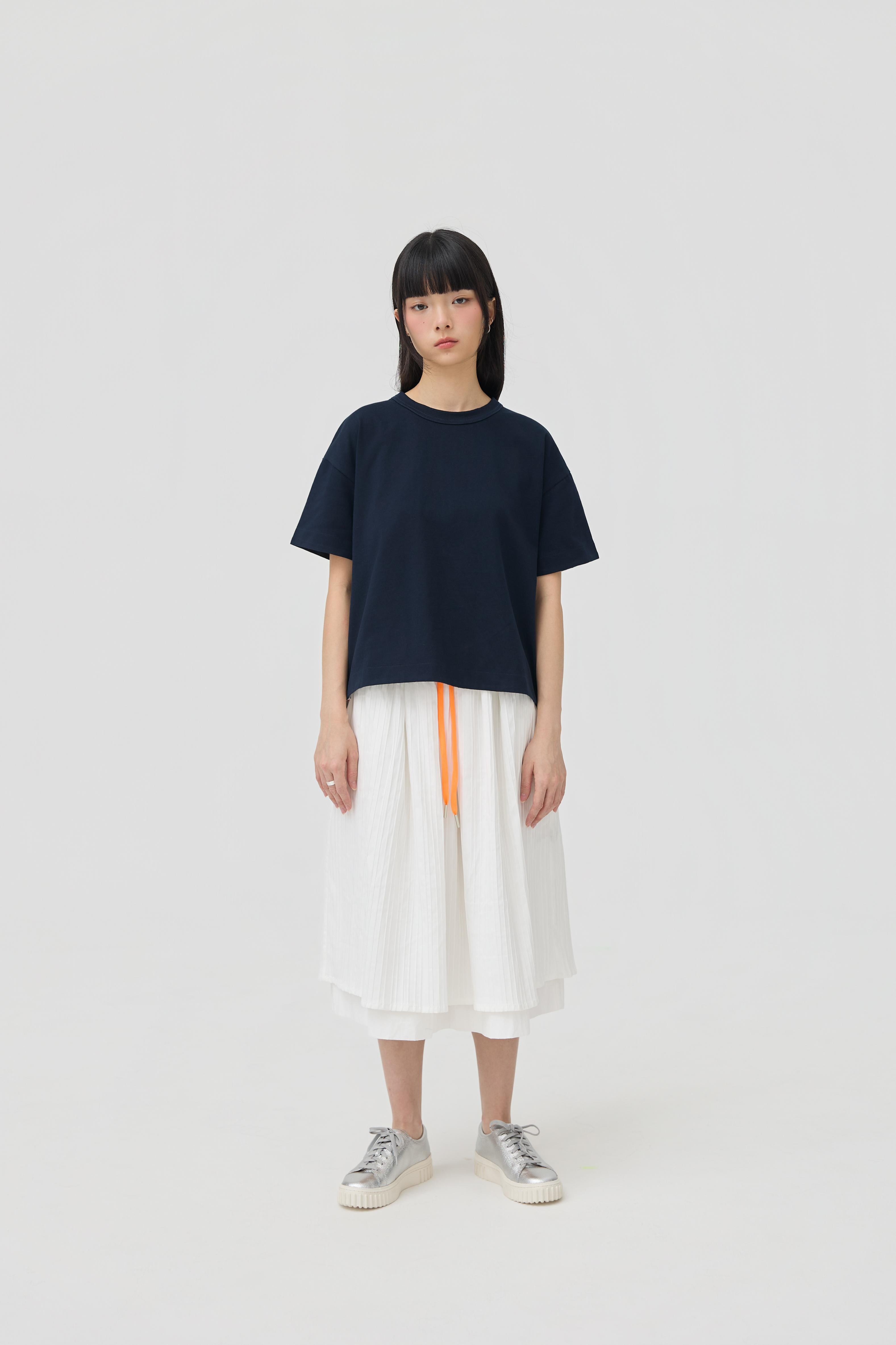 3EIGHTH | Sokko Zip Tee In Navy