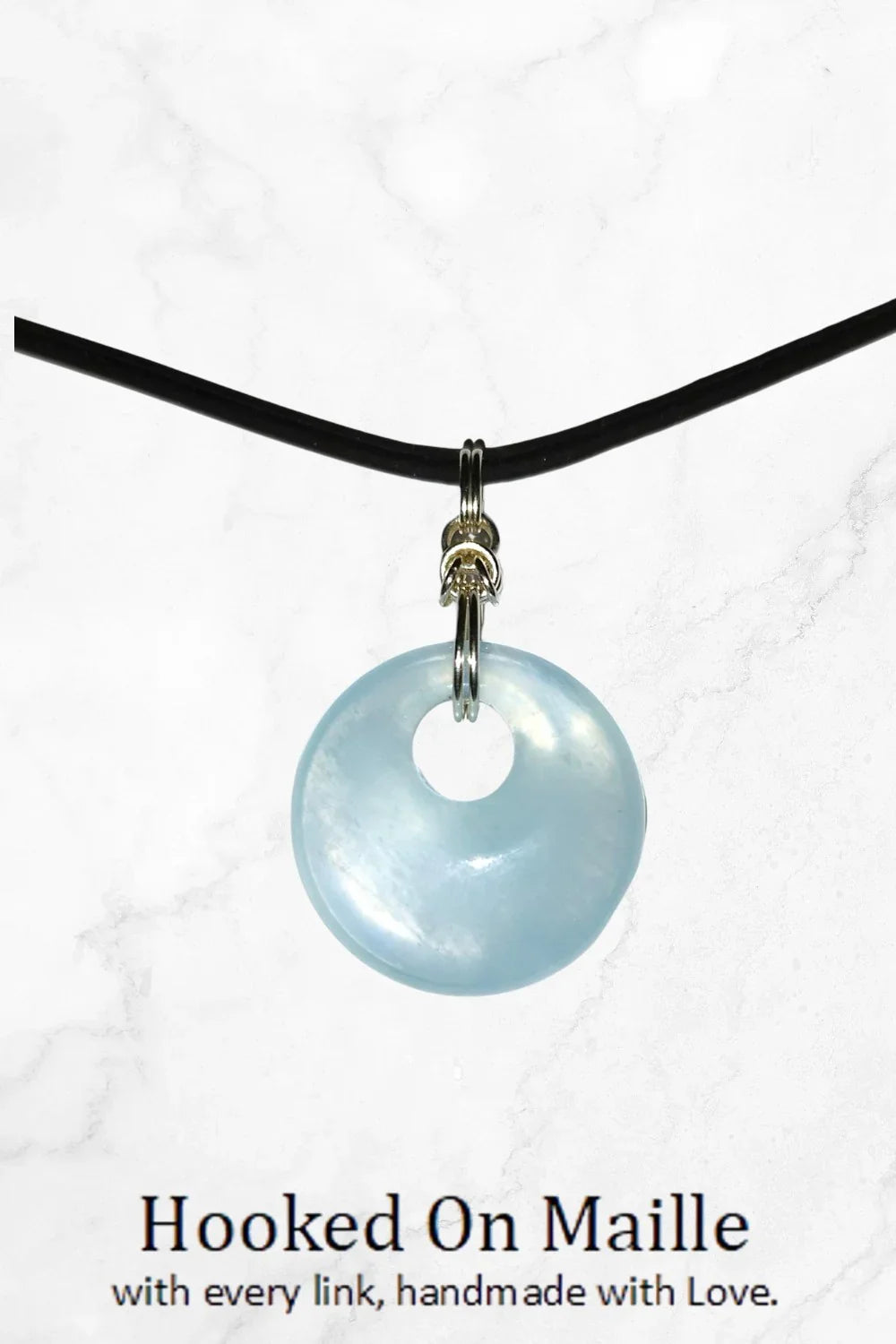 CREATIVE JEWELLERY STUDIO | Byzantine Aquamarine & Silver Pendant by Hooked On Maille