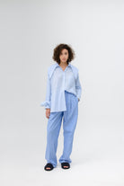 LAYERPLAN | Mira Embroidered Striped Cotton Three-Piece Set