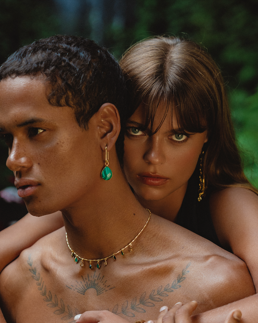 BOHEME BY VERO | Amazonia Necklace | Black Onyx & Green Onyx