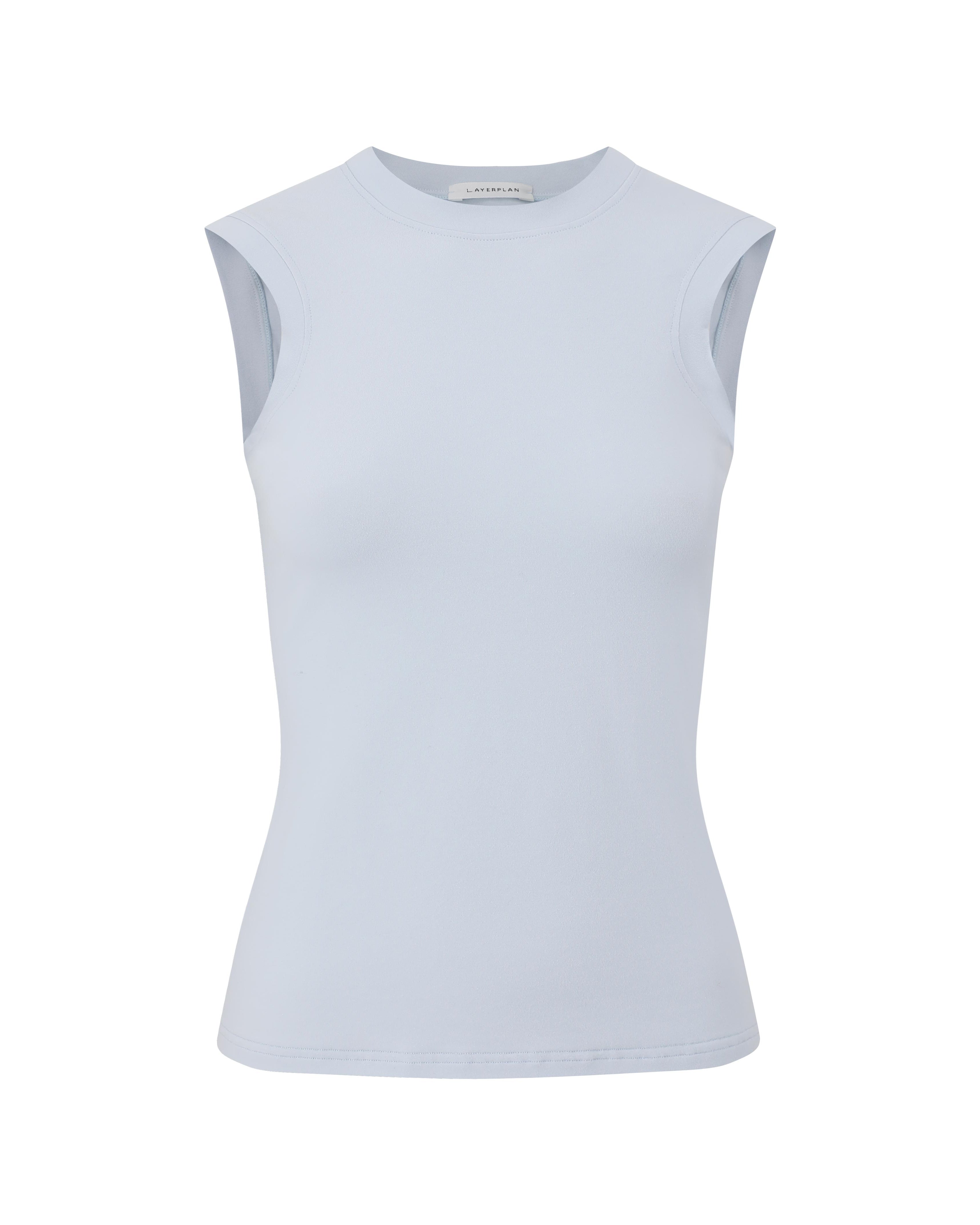 LAYERPLAN | Cotton Stretch Omra Crew Neck Tank Top