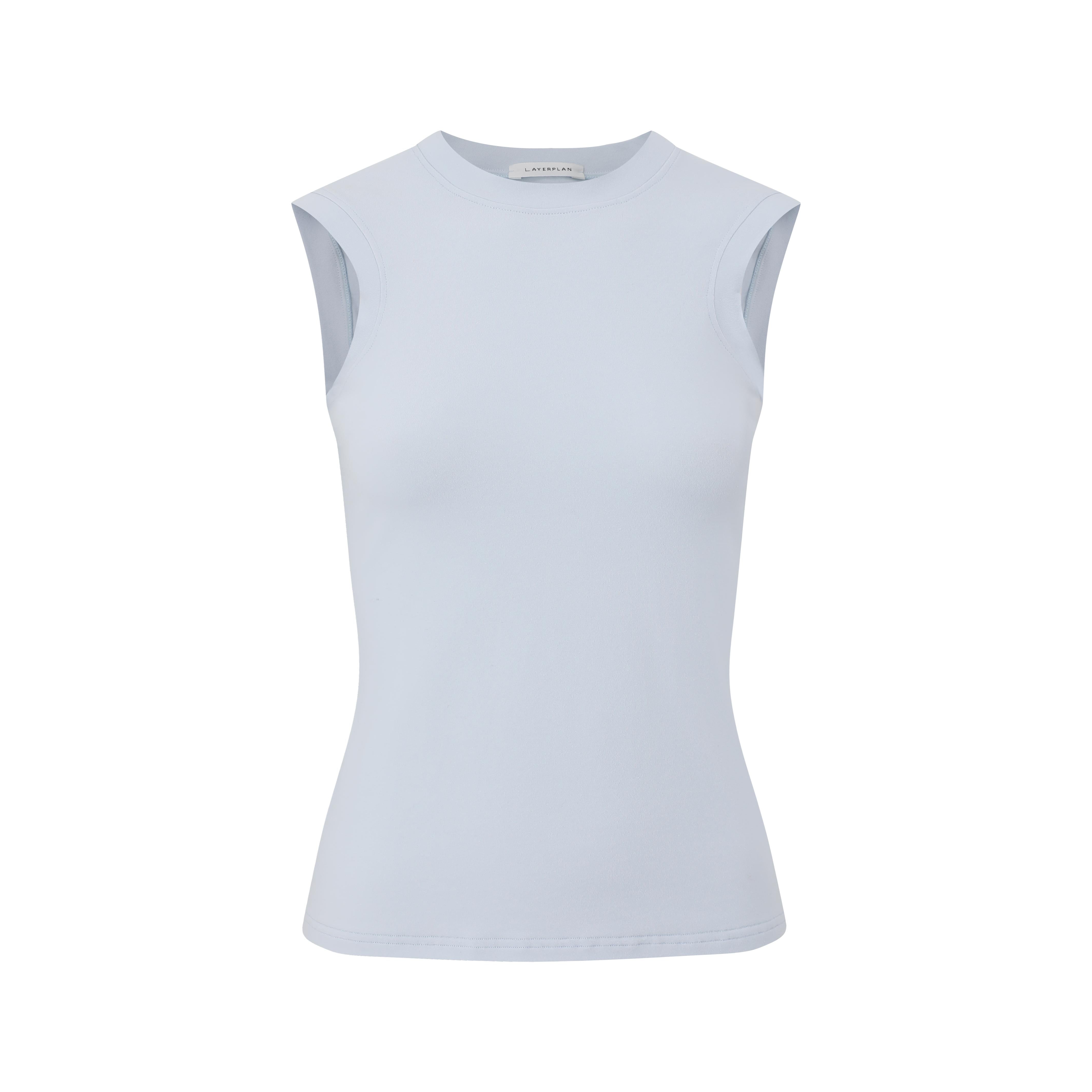 LAYERPLAN | Cotton Stretch Omra Crew Neck Tank Top