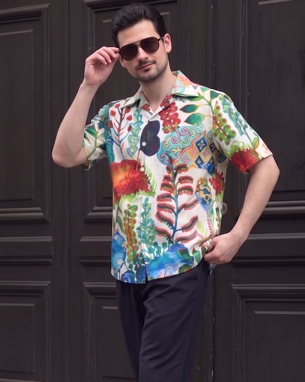 KANZI COLLECTION | Watercolor Botanical Shirt
