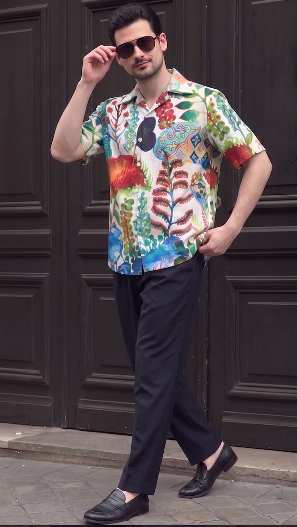 KANZI COLLECTION | Watercolor Botanical Shirt