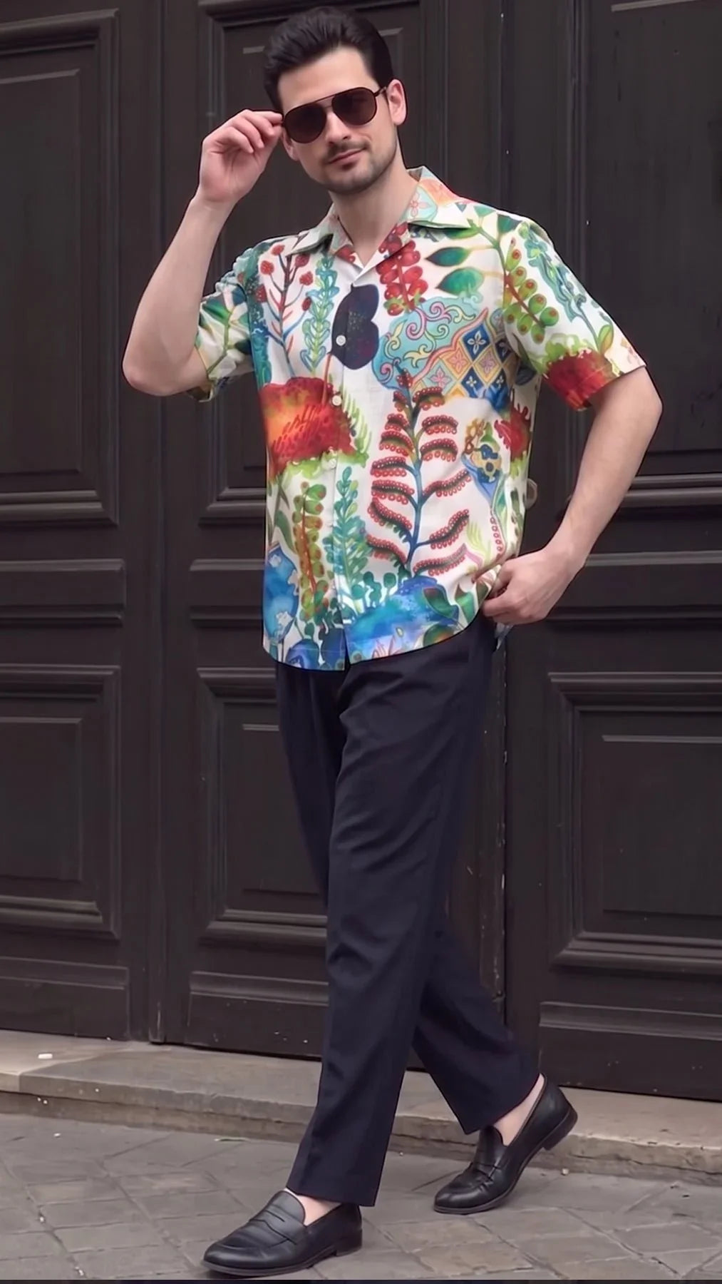 KANZI COLLECTION | Watercolor Botanical Shirt