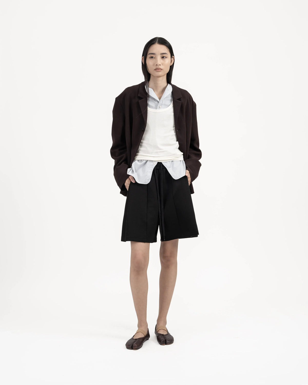 GRAYE | Pleated Sweatshorts - Black