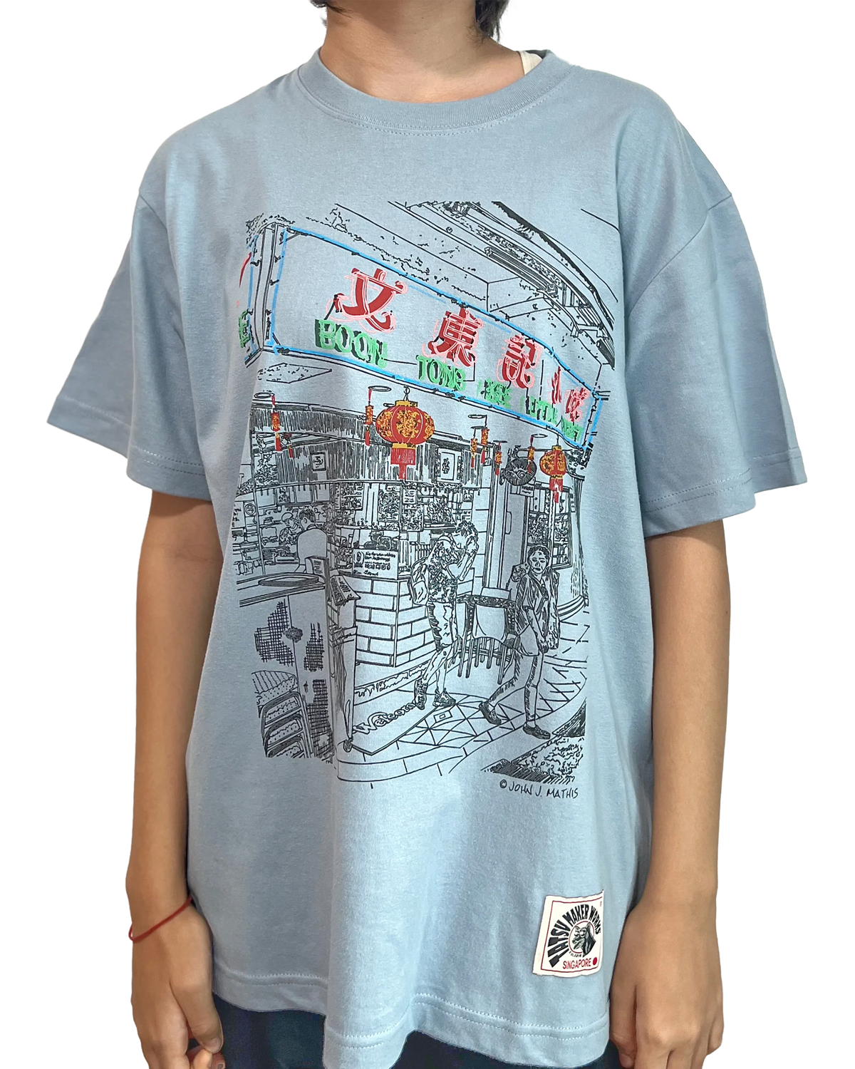 TATSU MAKER WORKS | Boon Tong Kee Little Gourmet T-Shirt | Acid Blue