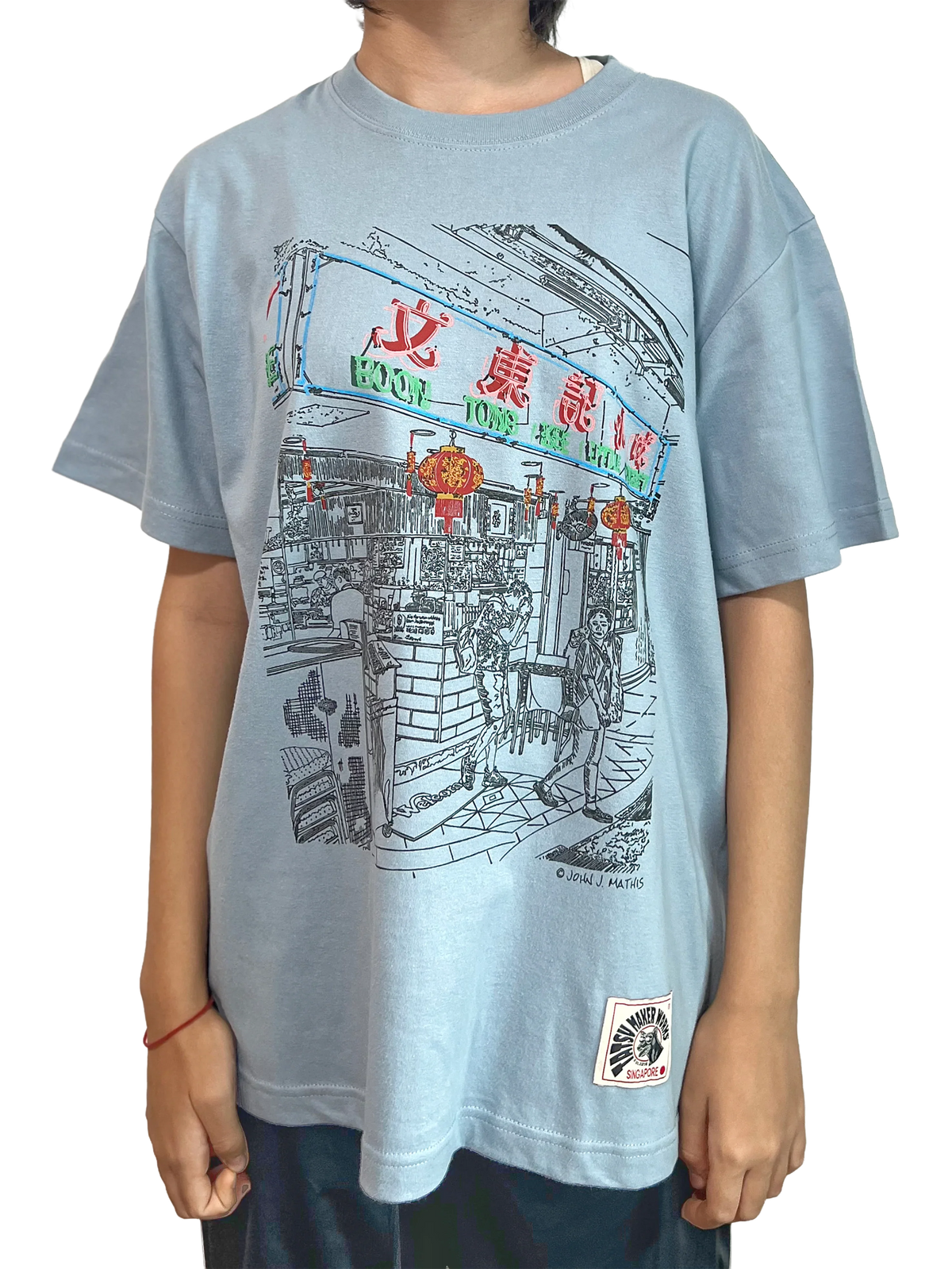 TATSU MAKER WORKS | Boon Tong Kee Little Gourmet T-Shirt | Acid Blue