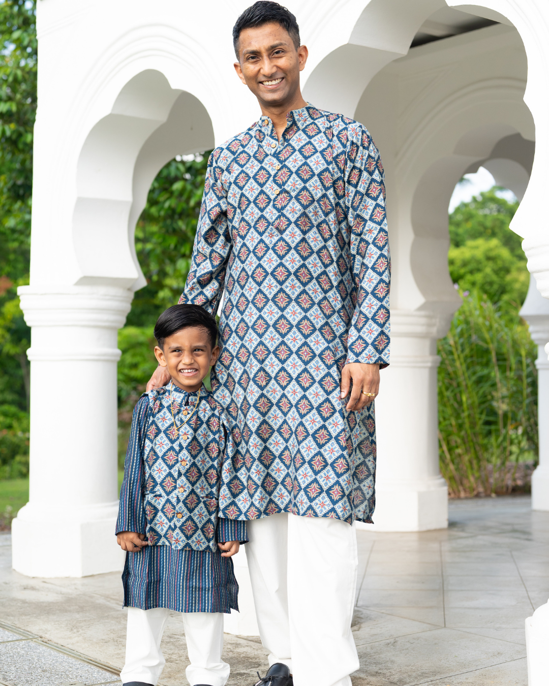 NIMBU | Tara Blue Men's Kurta Pajama Set in Muslin Cotton