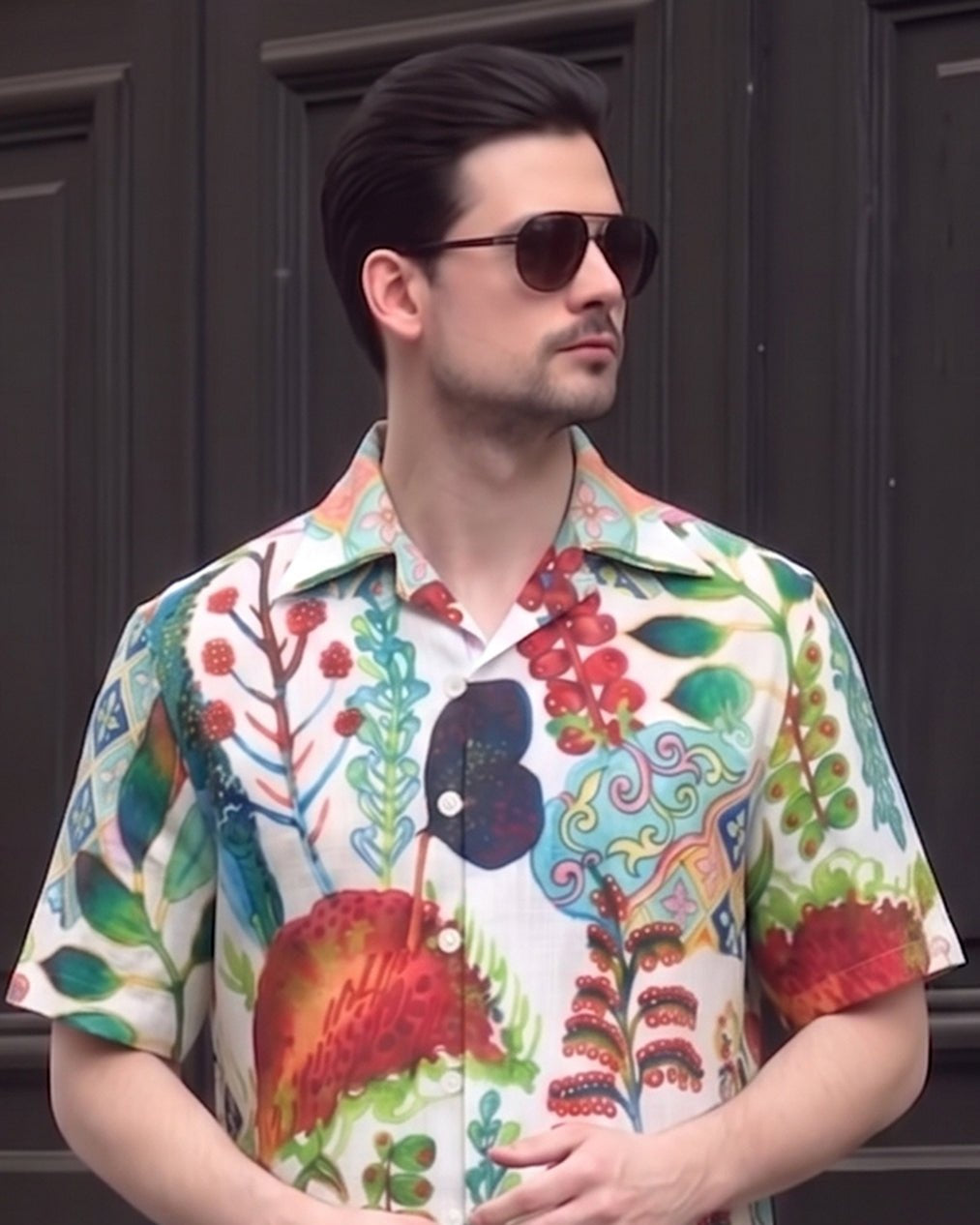 KANZI COLLECTION | Watercolor Botanical Shirt