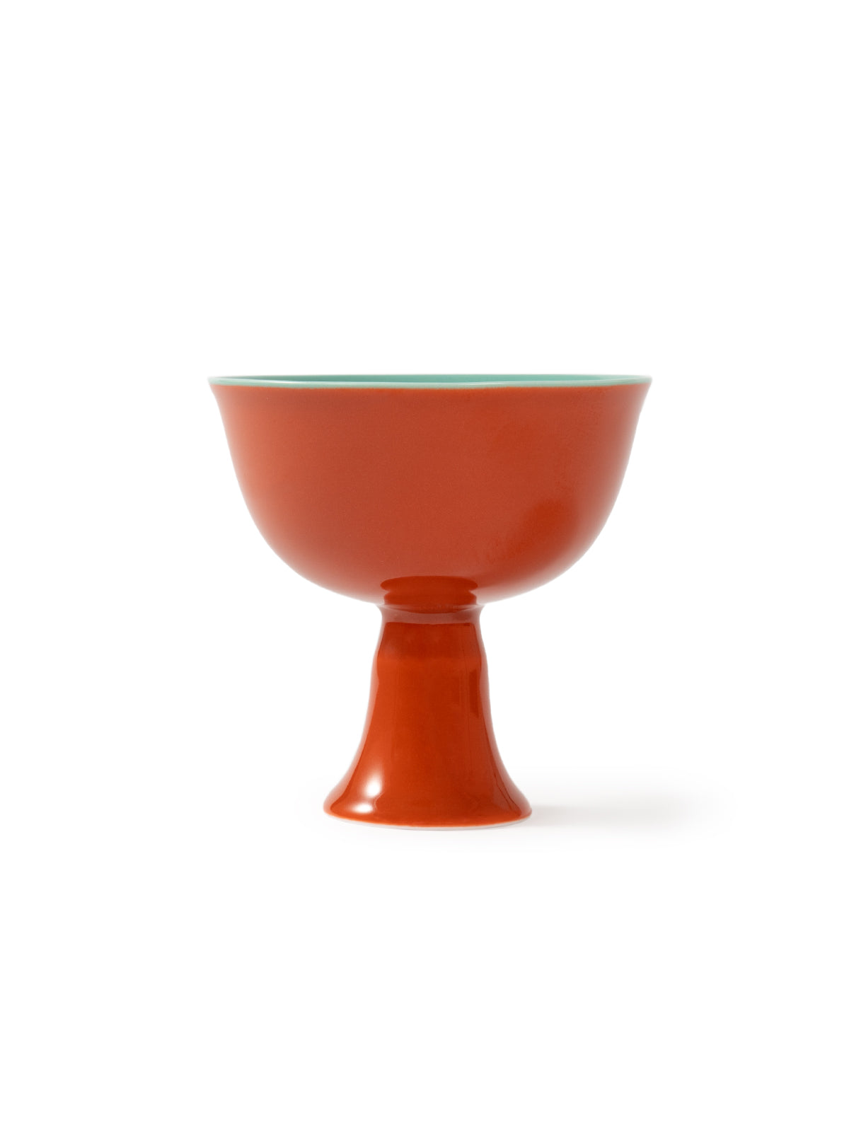 CRAFILAB | Brick Red & Turquoise Song Dynasty & Style Tall Cup